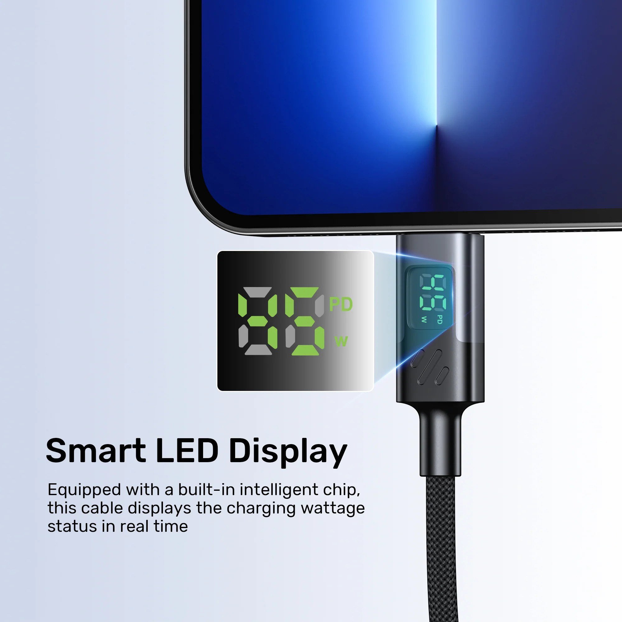 UNITEK USB2.0 1MT 60W LED ŞARJ KABLOSU (C14158ABK01-1M)