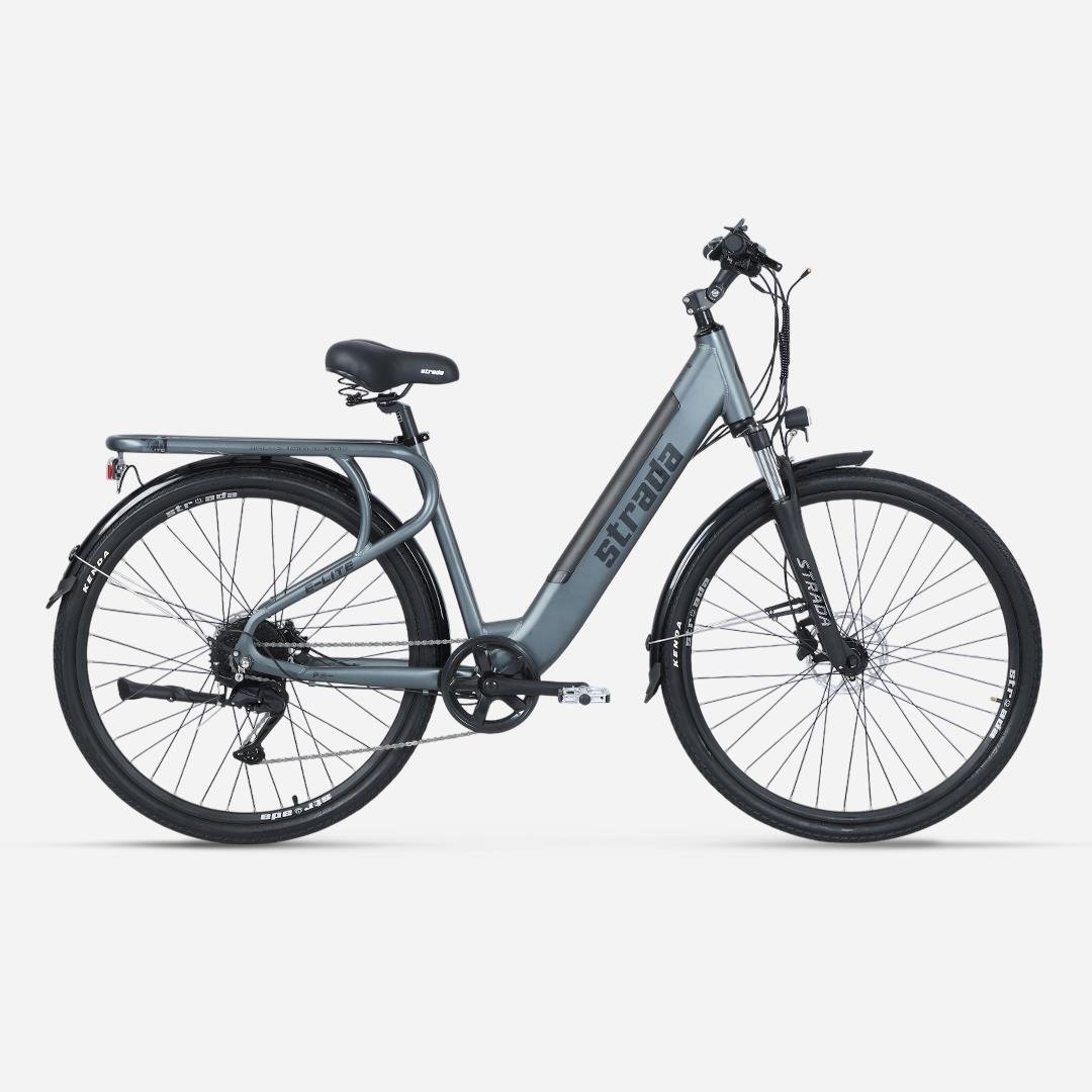 Strada E-Lite 28 inç 13 Ah 250 W Gizli Batarya Hidrolik Fren City Elektrikli Bisiklet