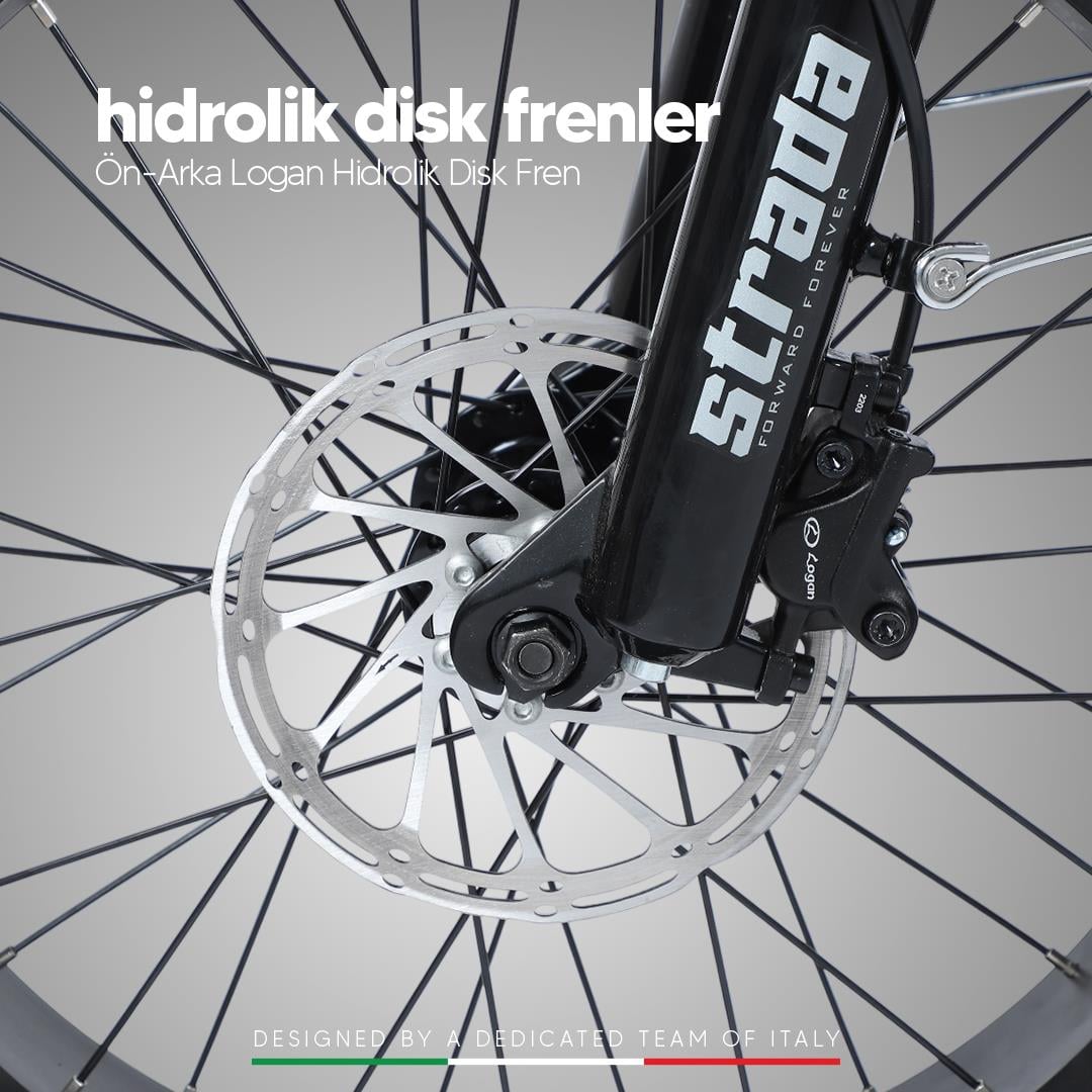 Strada E-Moto 20 Jant Çift Amortisörlü Fatbike Elektrikli Bisiklet