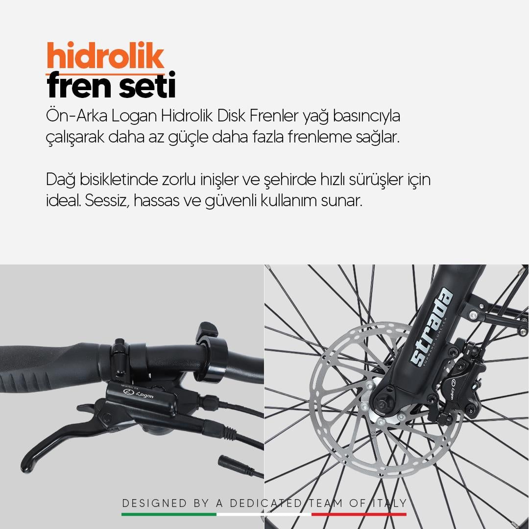 Strada E-Next 20 İnç Katlanabilir 12,8 Ah 250 W Gizli Batarya Katlanır Elektrikli Bisiklet
