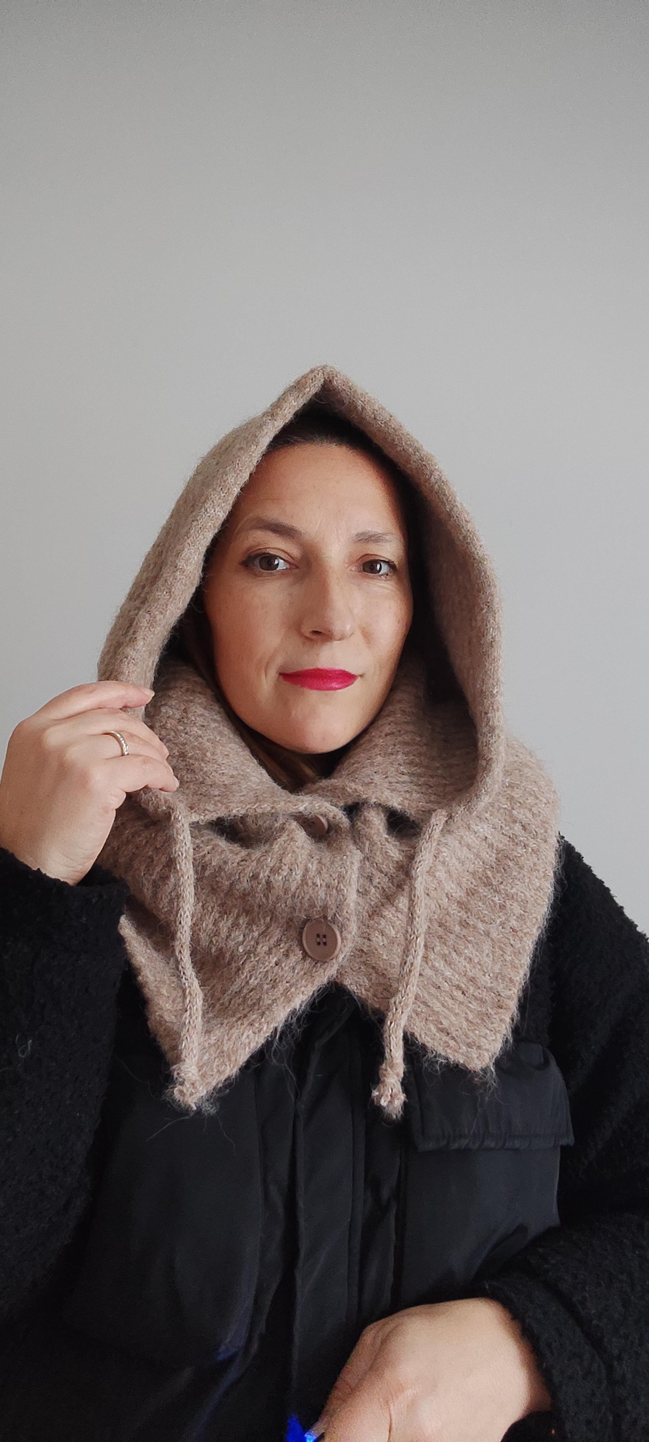 CAMEL DÜĞMELİ BALACLAVA 
