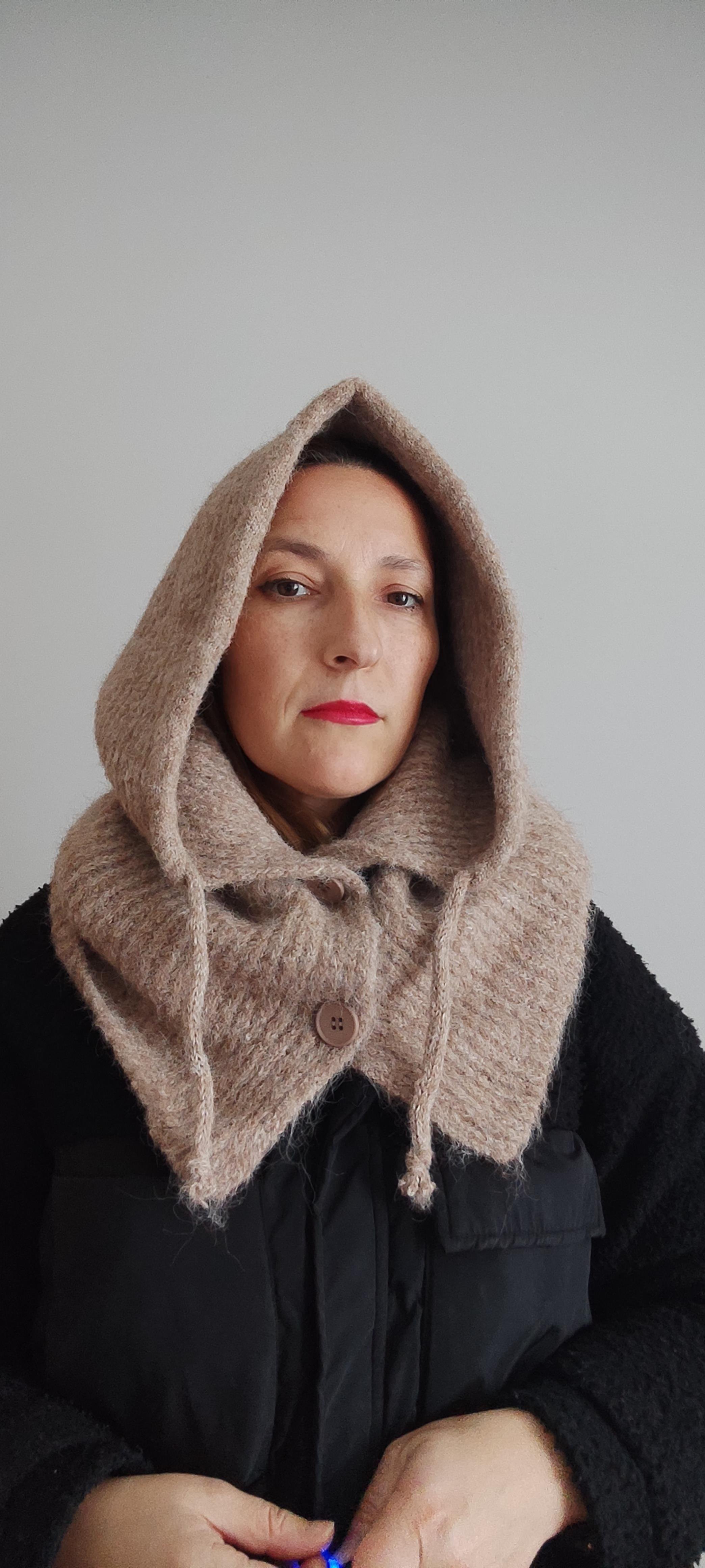 CAMEL DÜĞMELİ BALACLAVA 