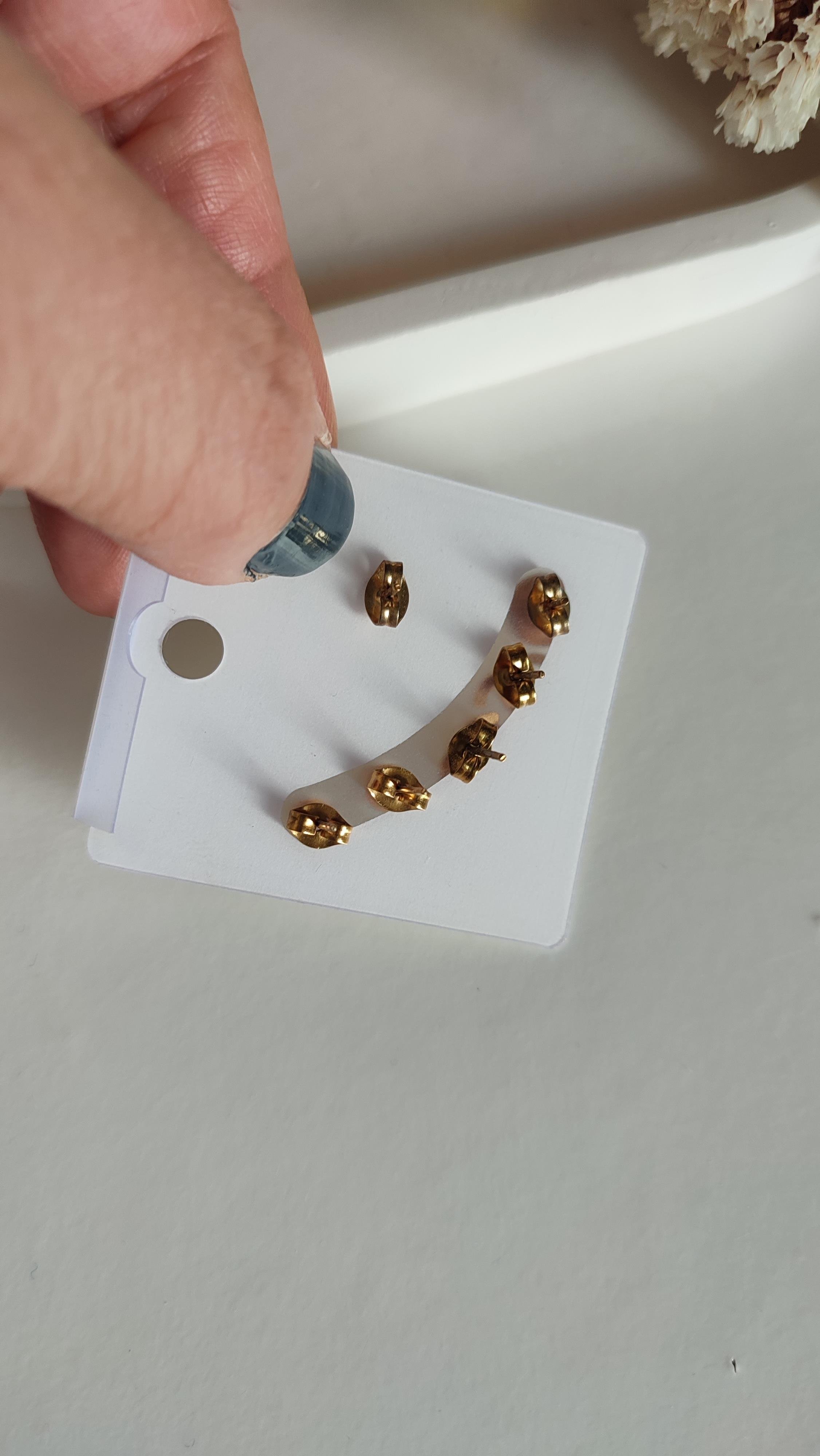 ÇELİK GOLD ALTILI KÜPE SET 