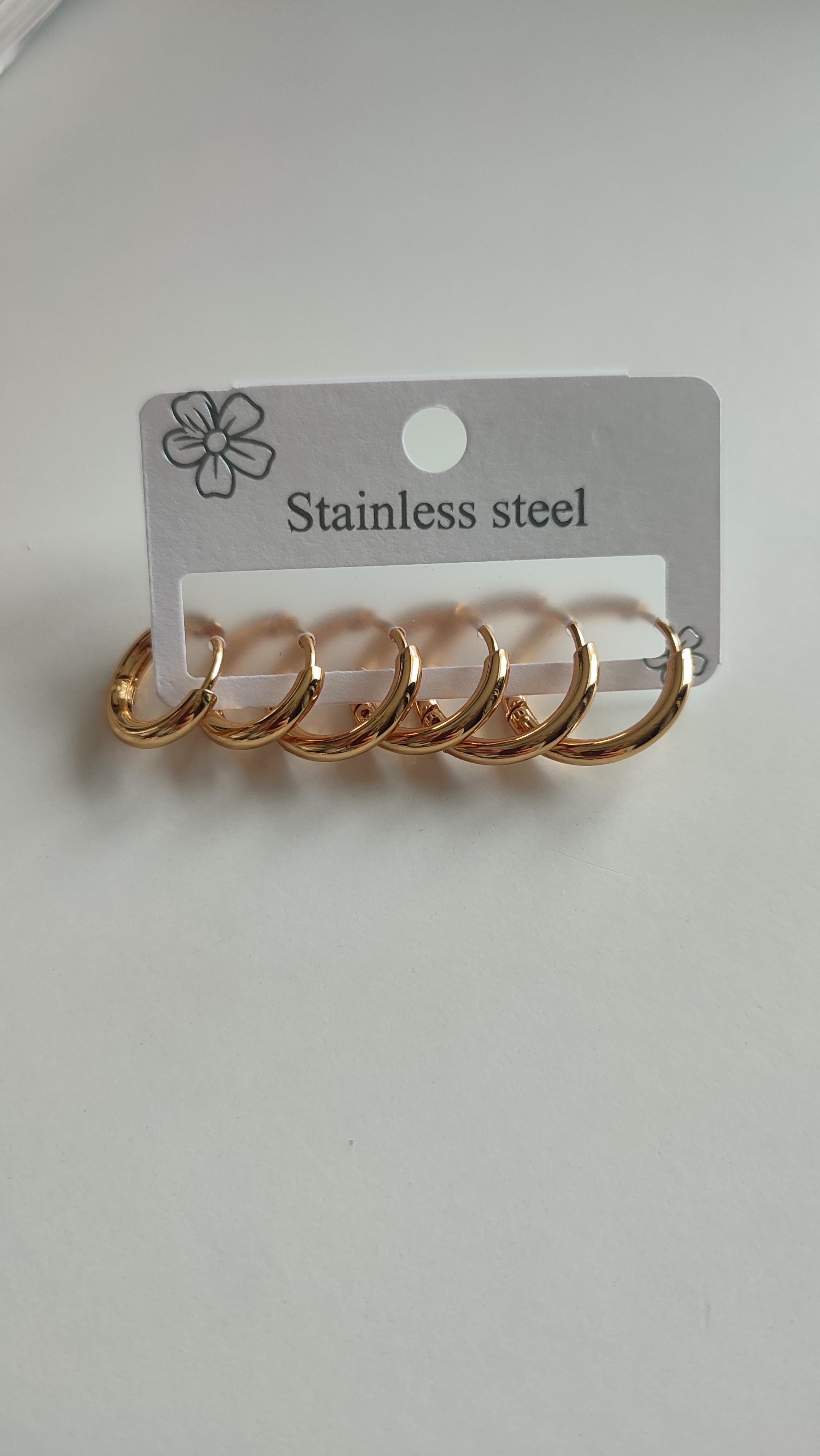 ÇELİK GOLD ALTILI SET KÜPE 