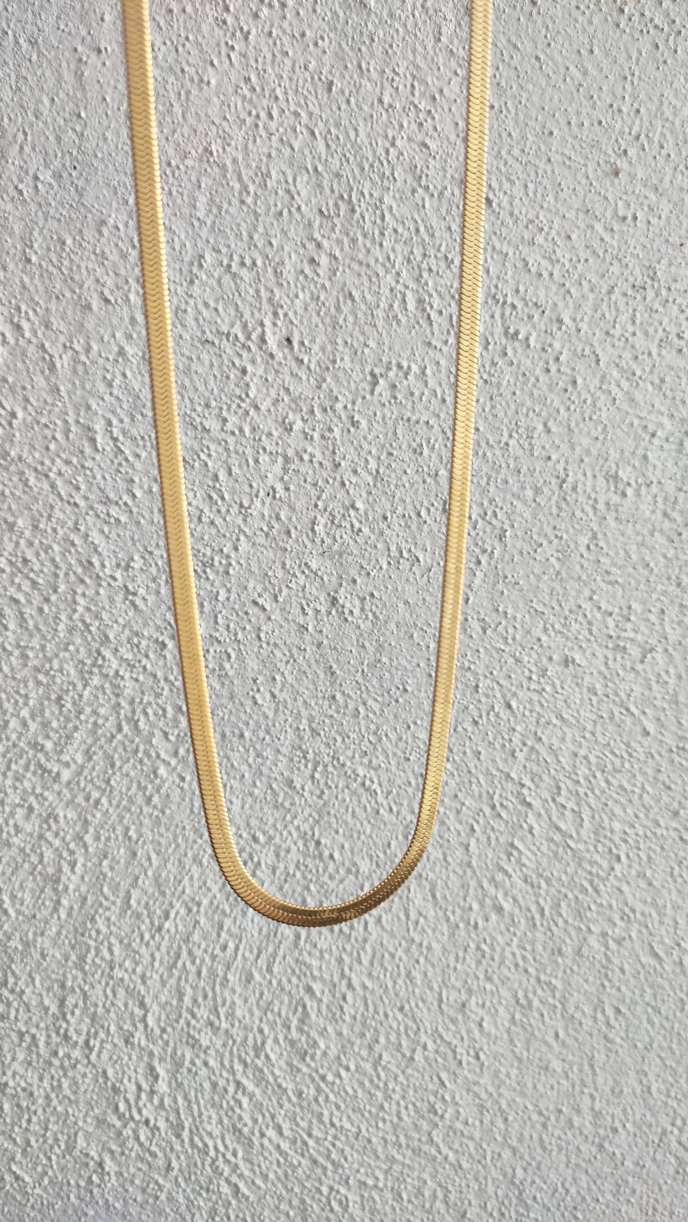ÇELİK GOLD EZME KOLYE (65cm)