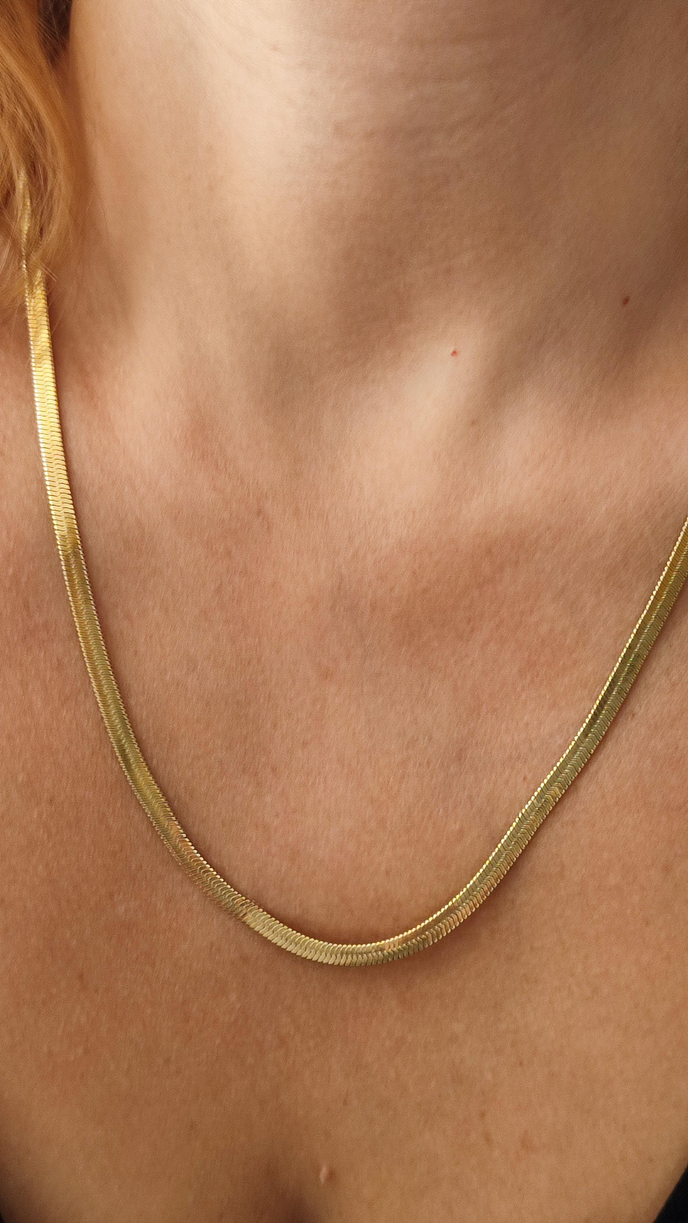 ÇELİK GOLD EZME KOLYE (65cm)