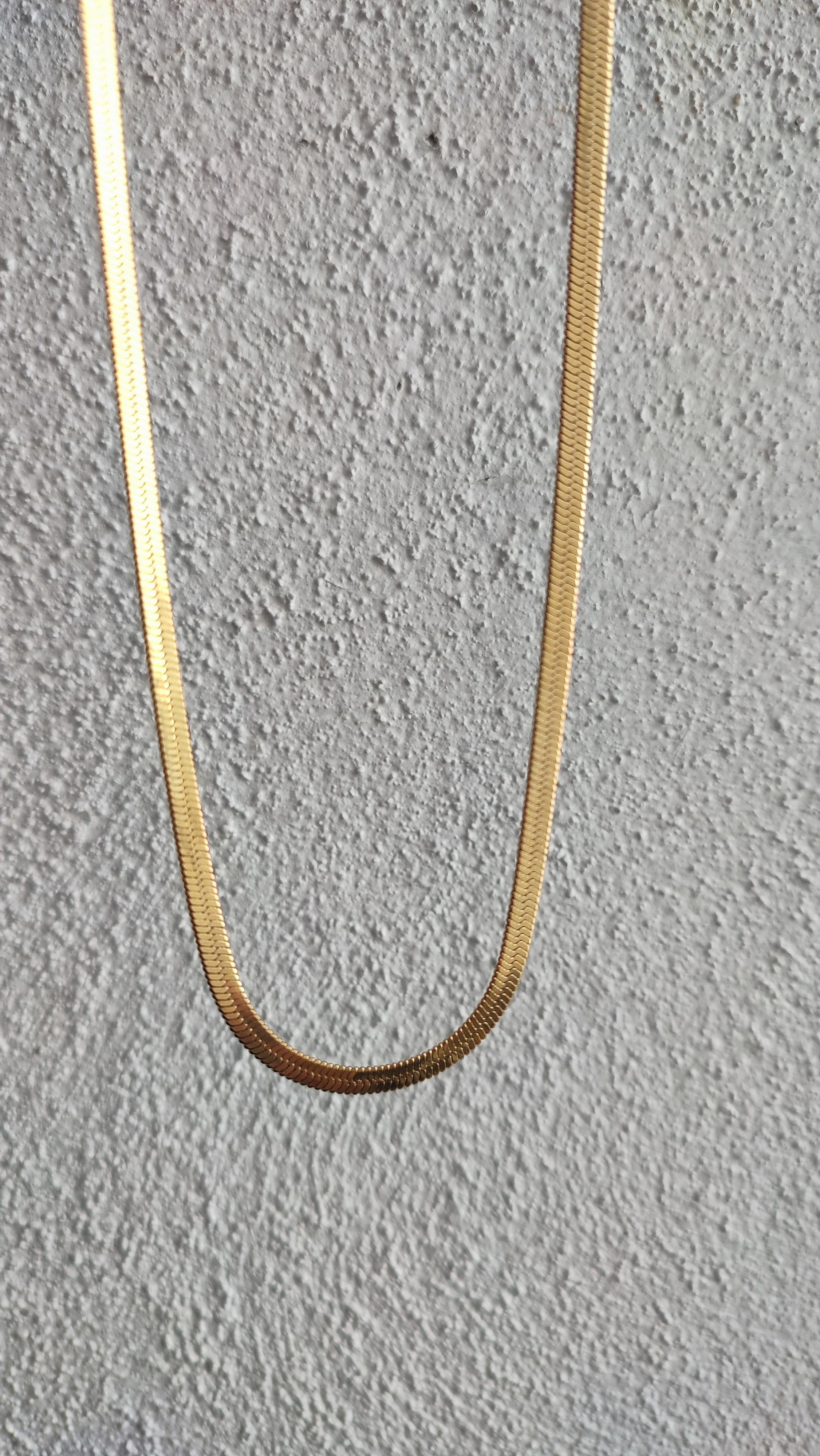 ÇELİK GOLD EZME KOLYE (65cm)
