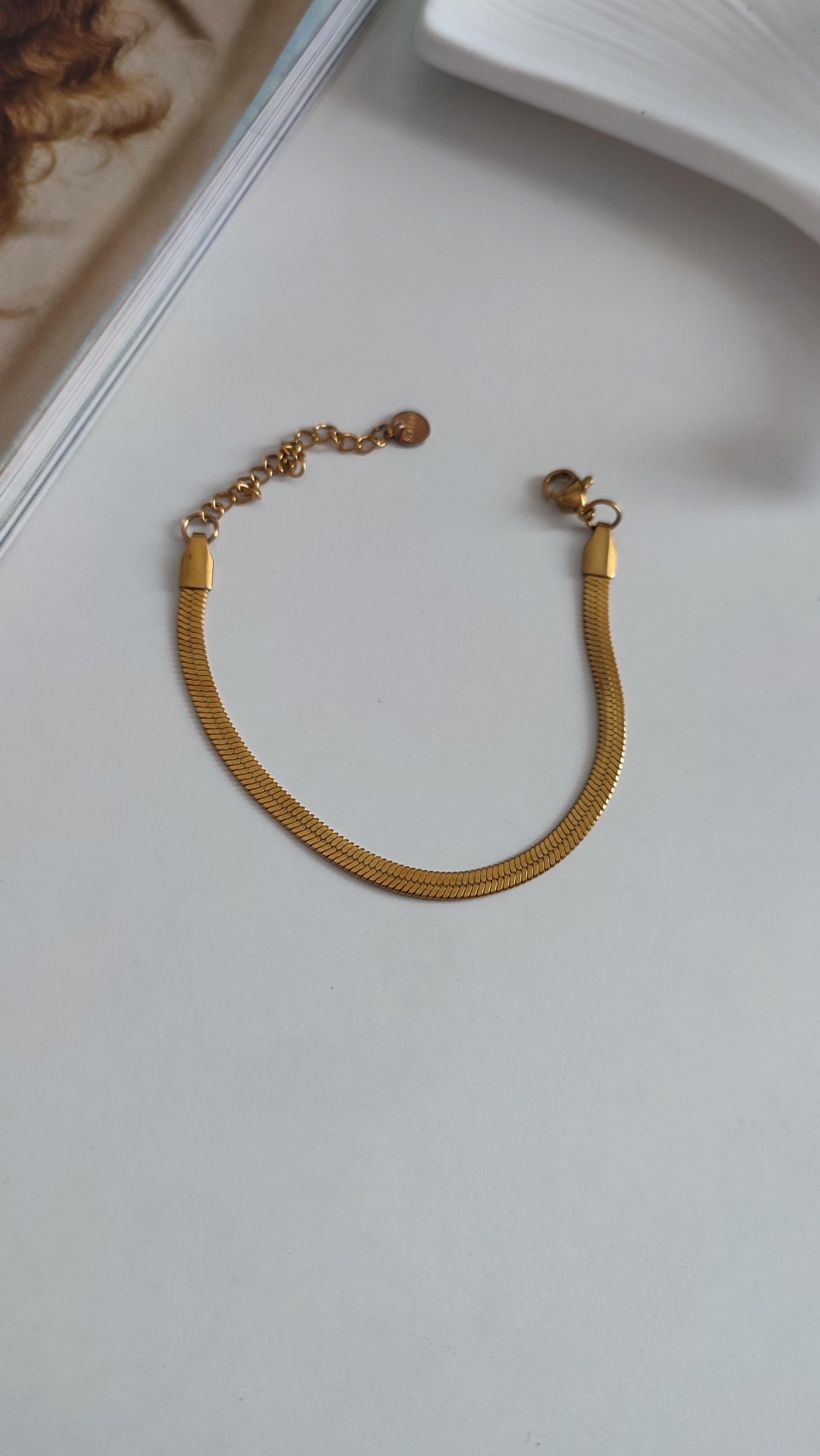ÇELİK GOLD İTALYAN EZME BİLEKLİK (20 CM)