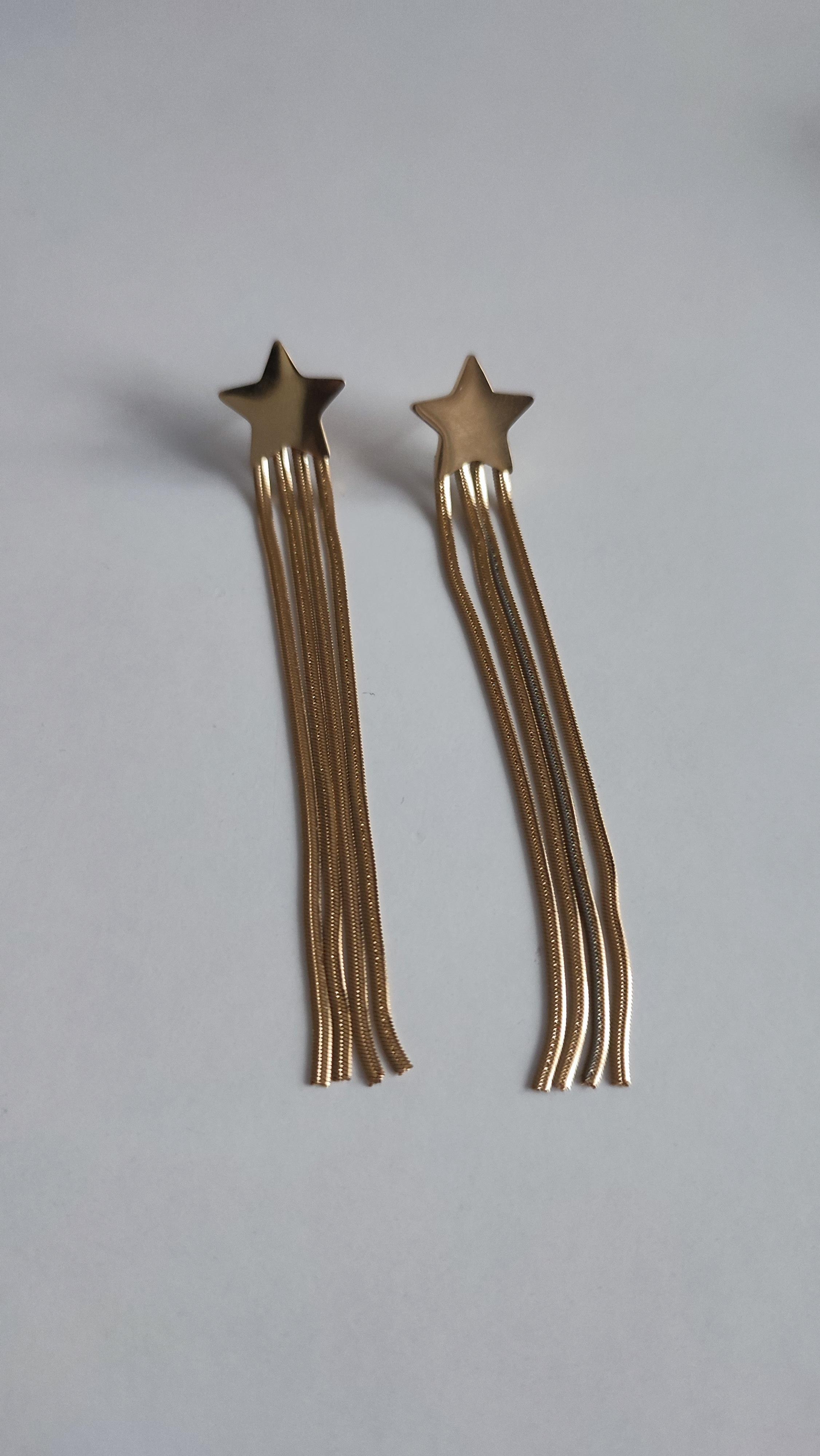 ÇELİK GOLD İTALYAN EZME SALLANTILI YILDIZ KÜPE 