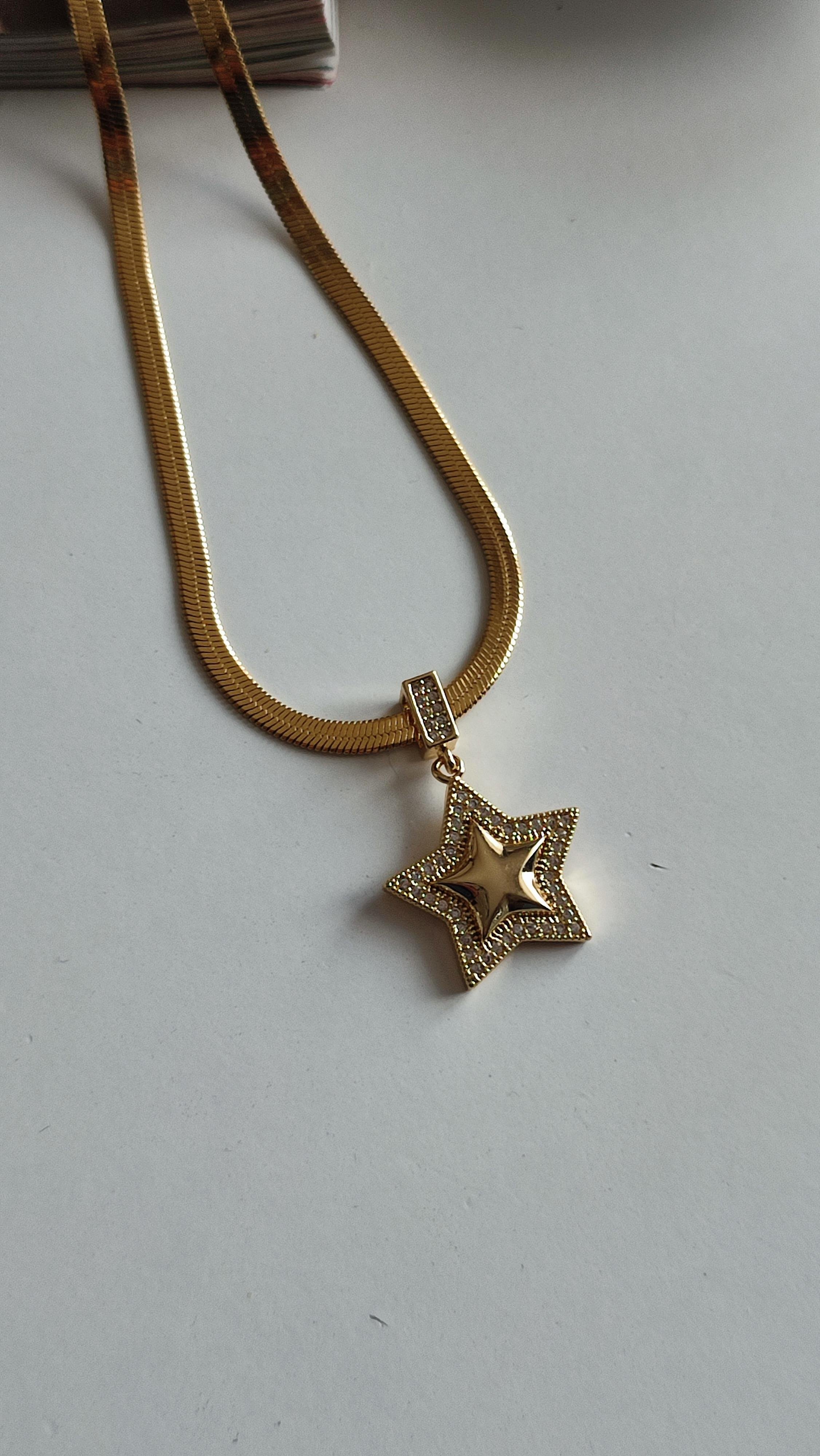 ÇELİK GOLD İTALYAN EZMEDE YILDIZ KOLYE 