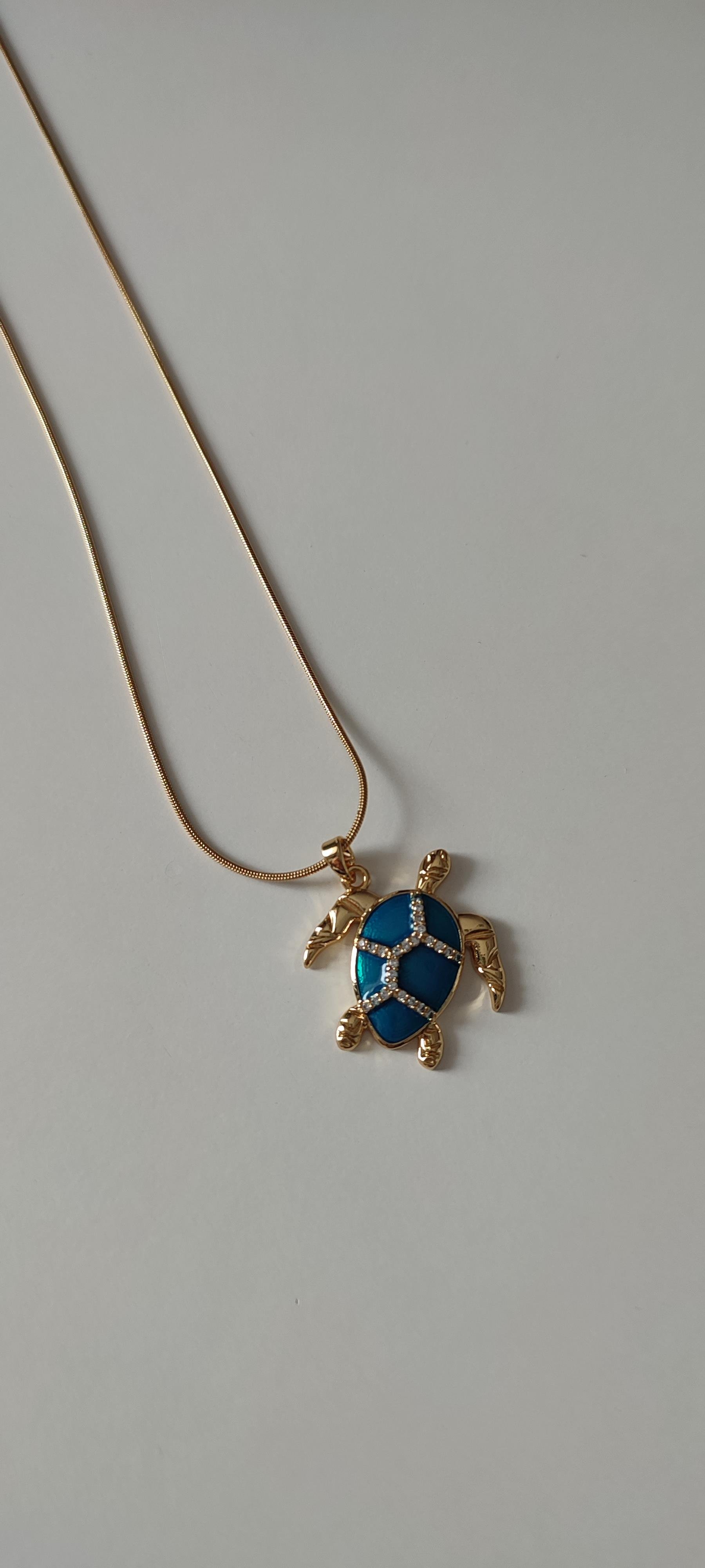 ÇELİK GOLD KAPLUMBAĞA KOLYE 