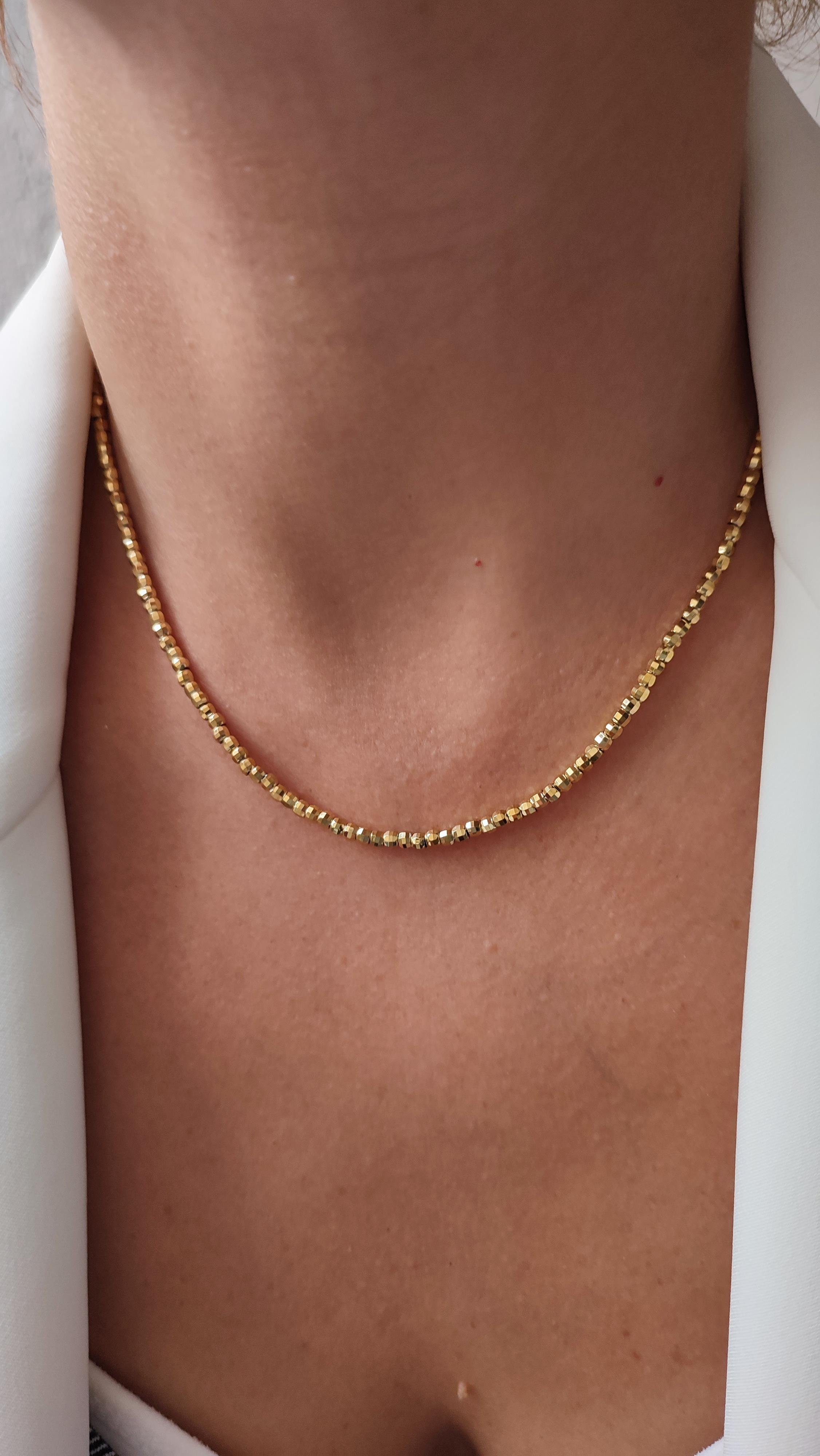 ÇELİK GOLD LAZER KESİM TOP KOLYE 