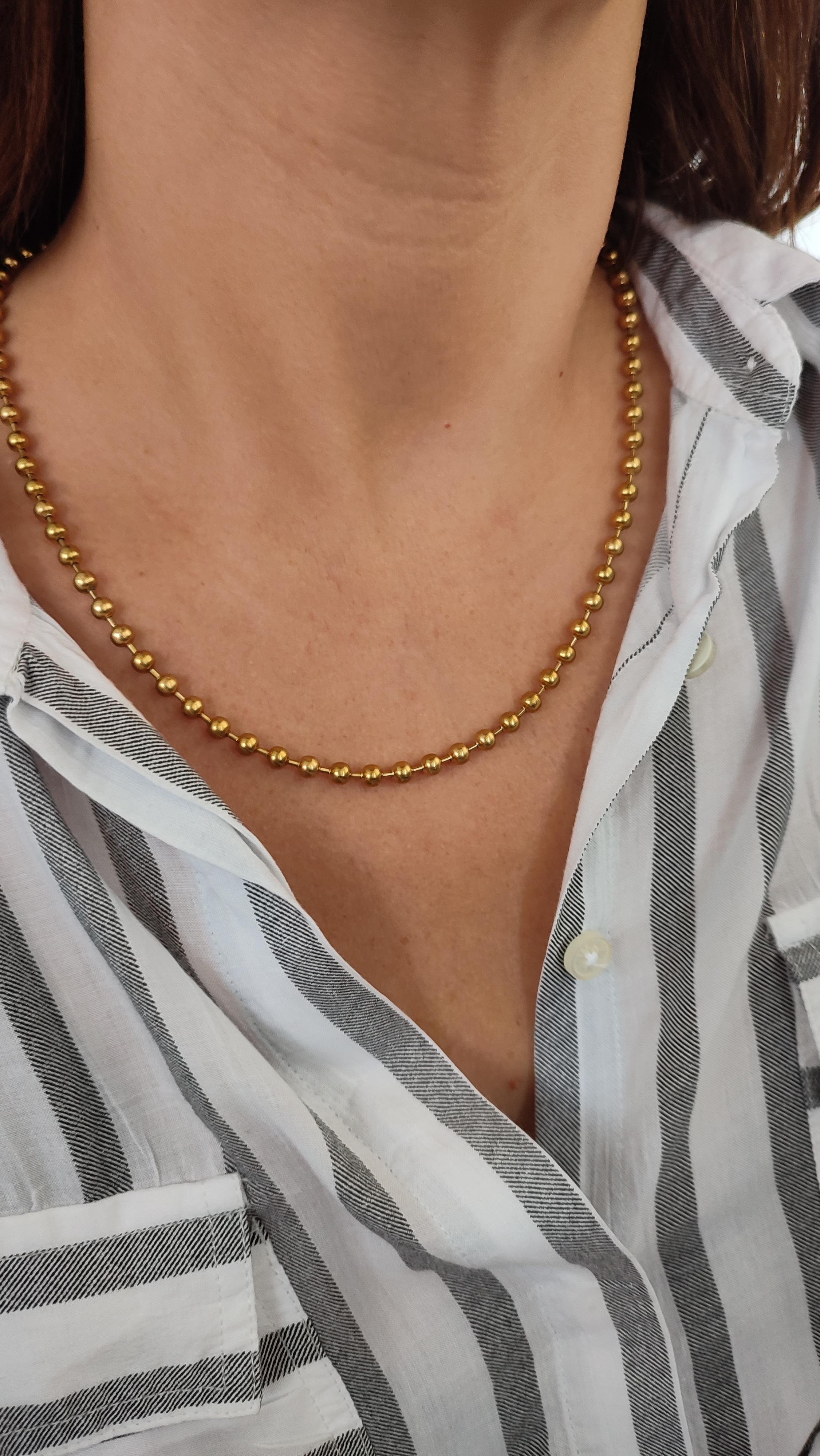 ÇELİK GOLD TOPCUK ZİNCİR (48 CM)
