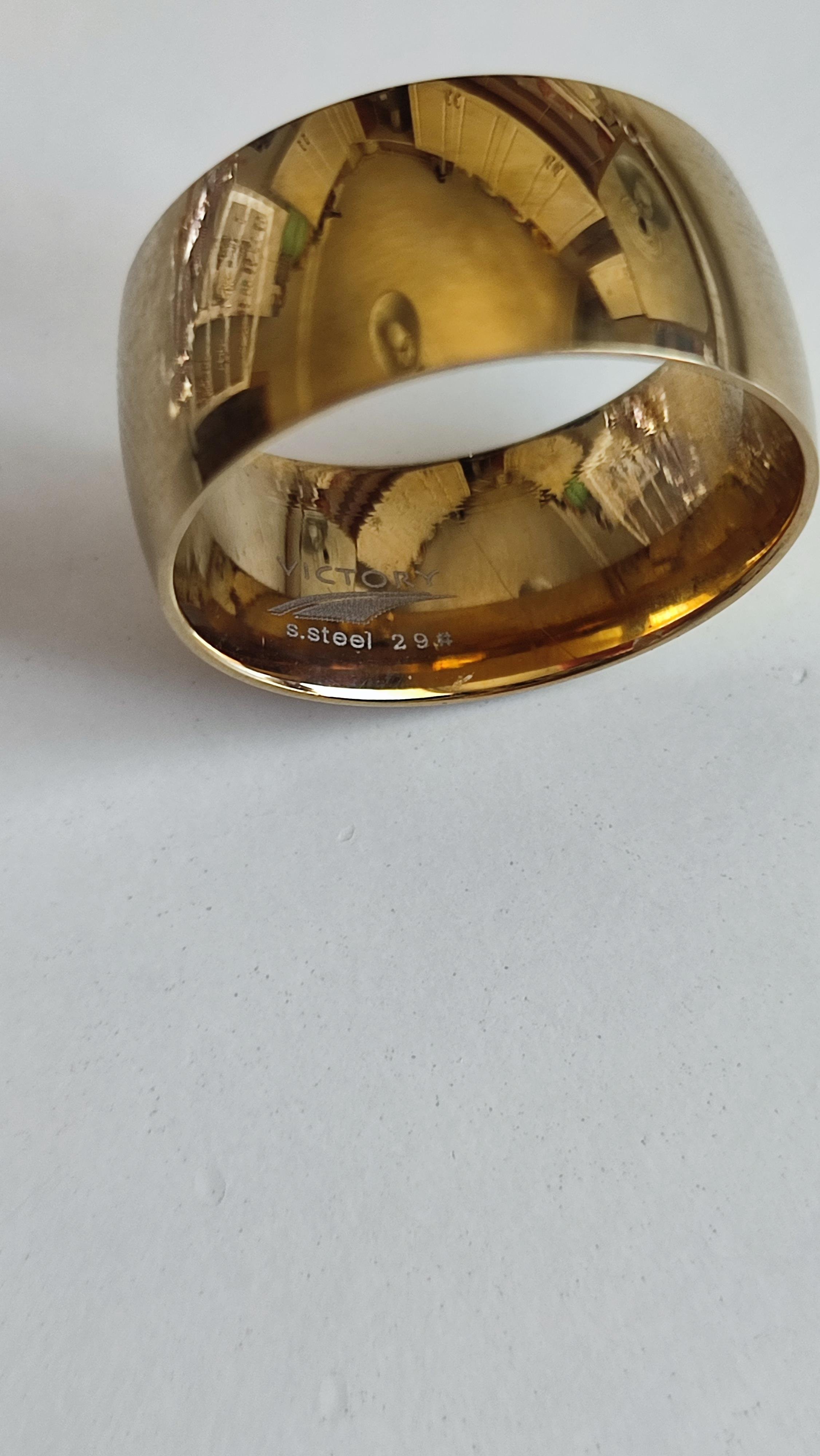 Çelik Kalın Alyans ( Gold)