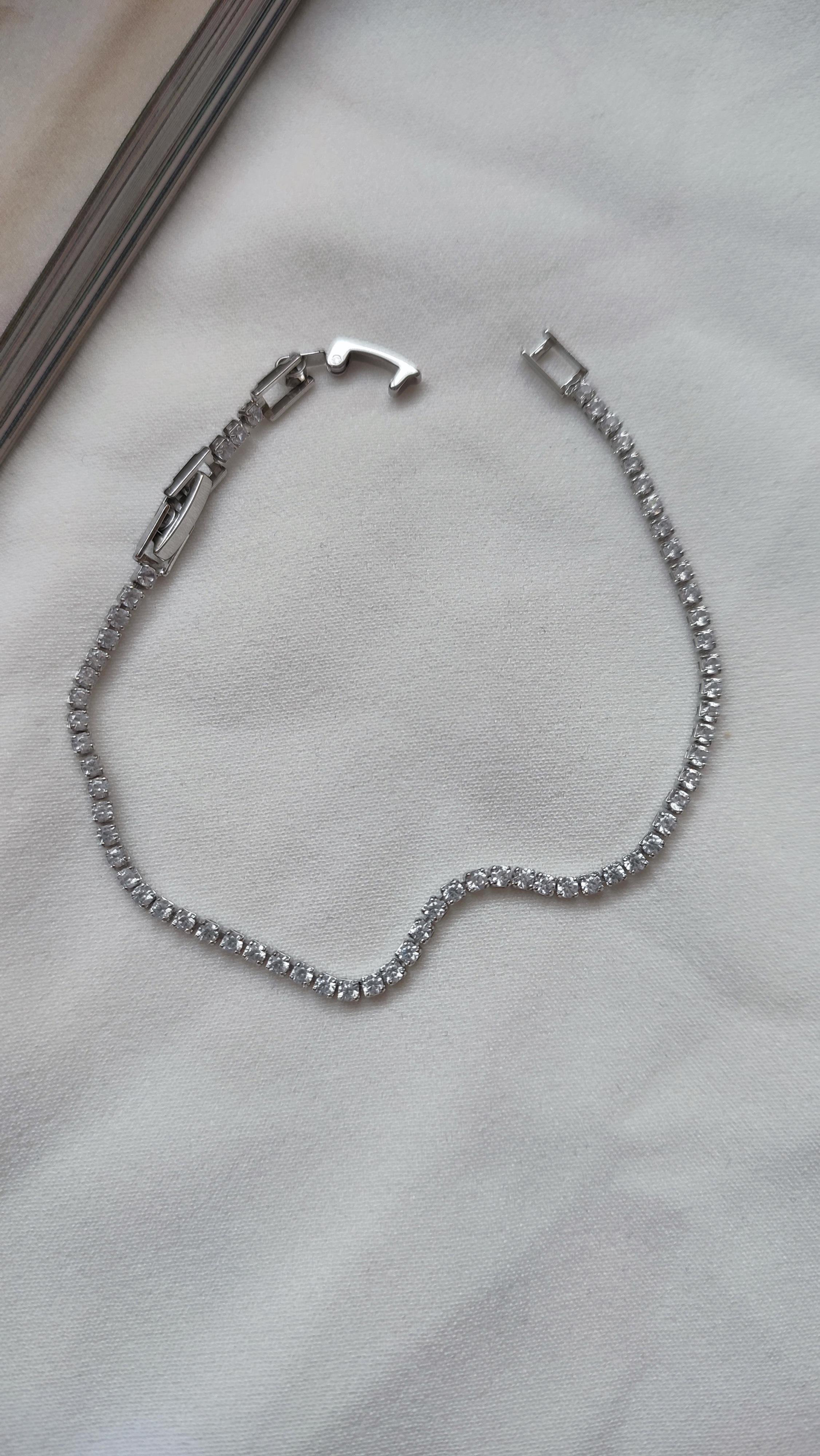 ÇELİK SİLVER İNCE SU YOLU BİLEKLİK (19 cm)