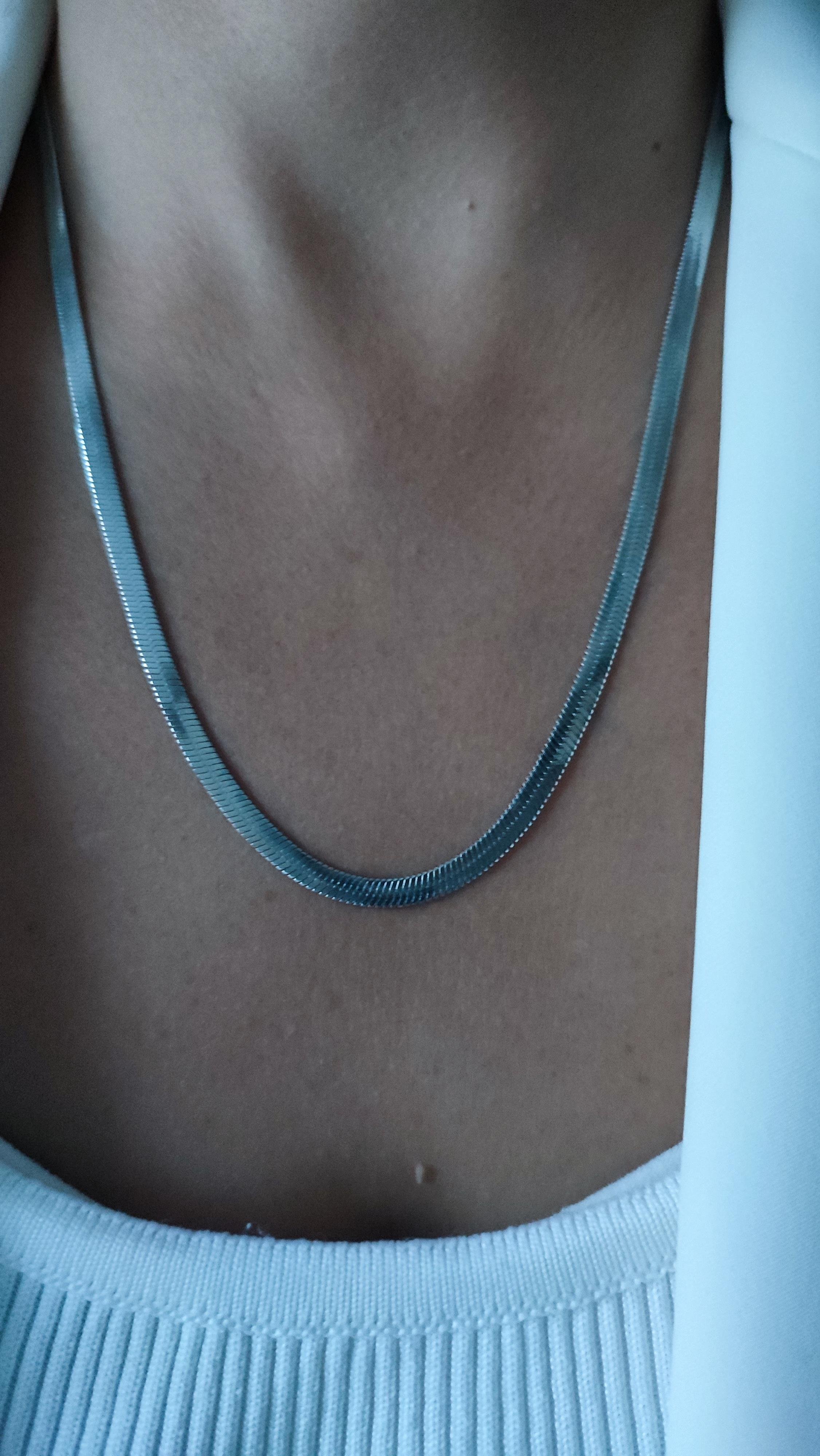 ÇELİK SİLVER KALIN İTALYAN EZME KOLYE (60 CM)
