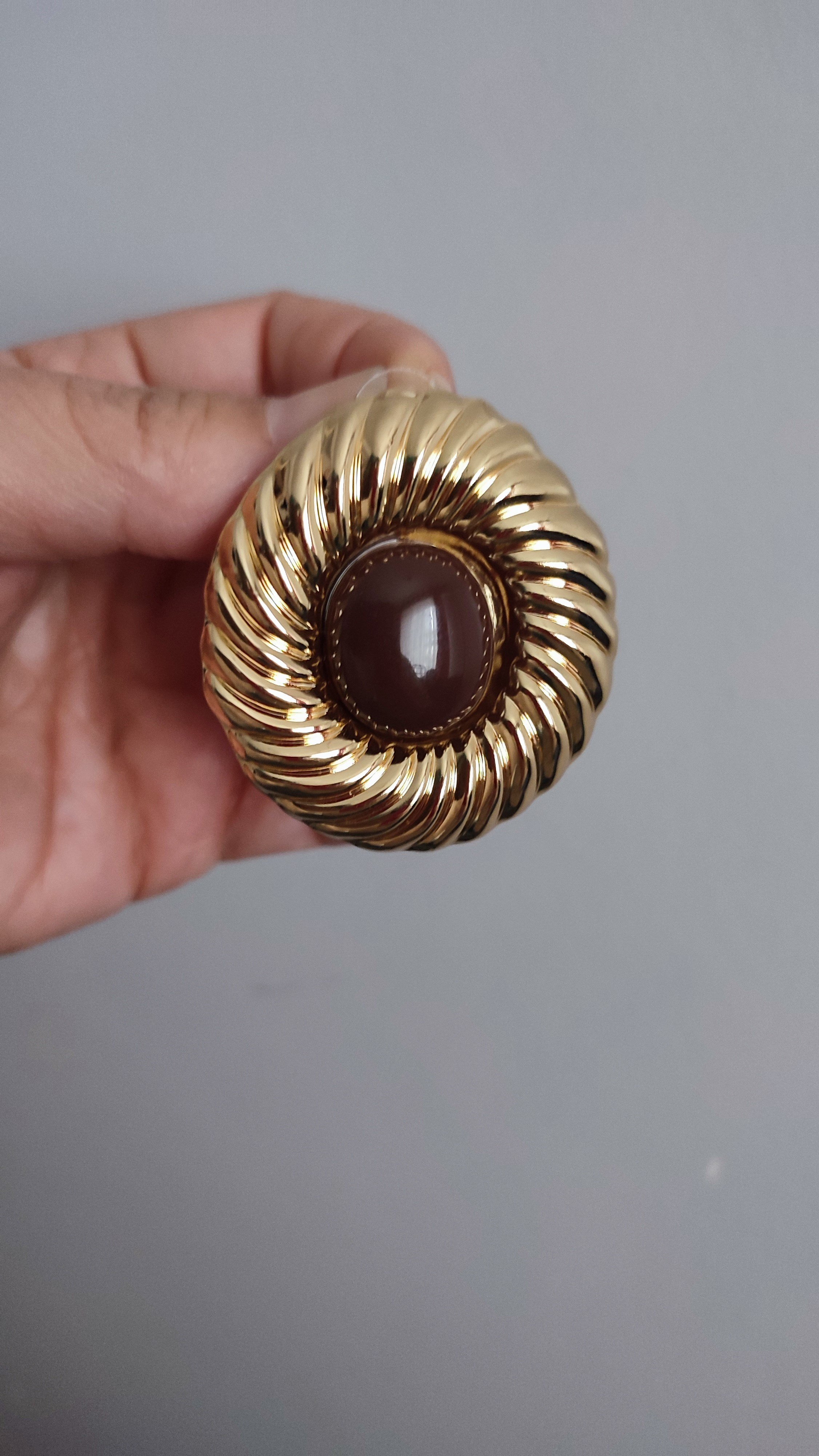 MARKA MODEL KAHVE &GOLD DAİRE KÜPE 