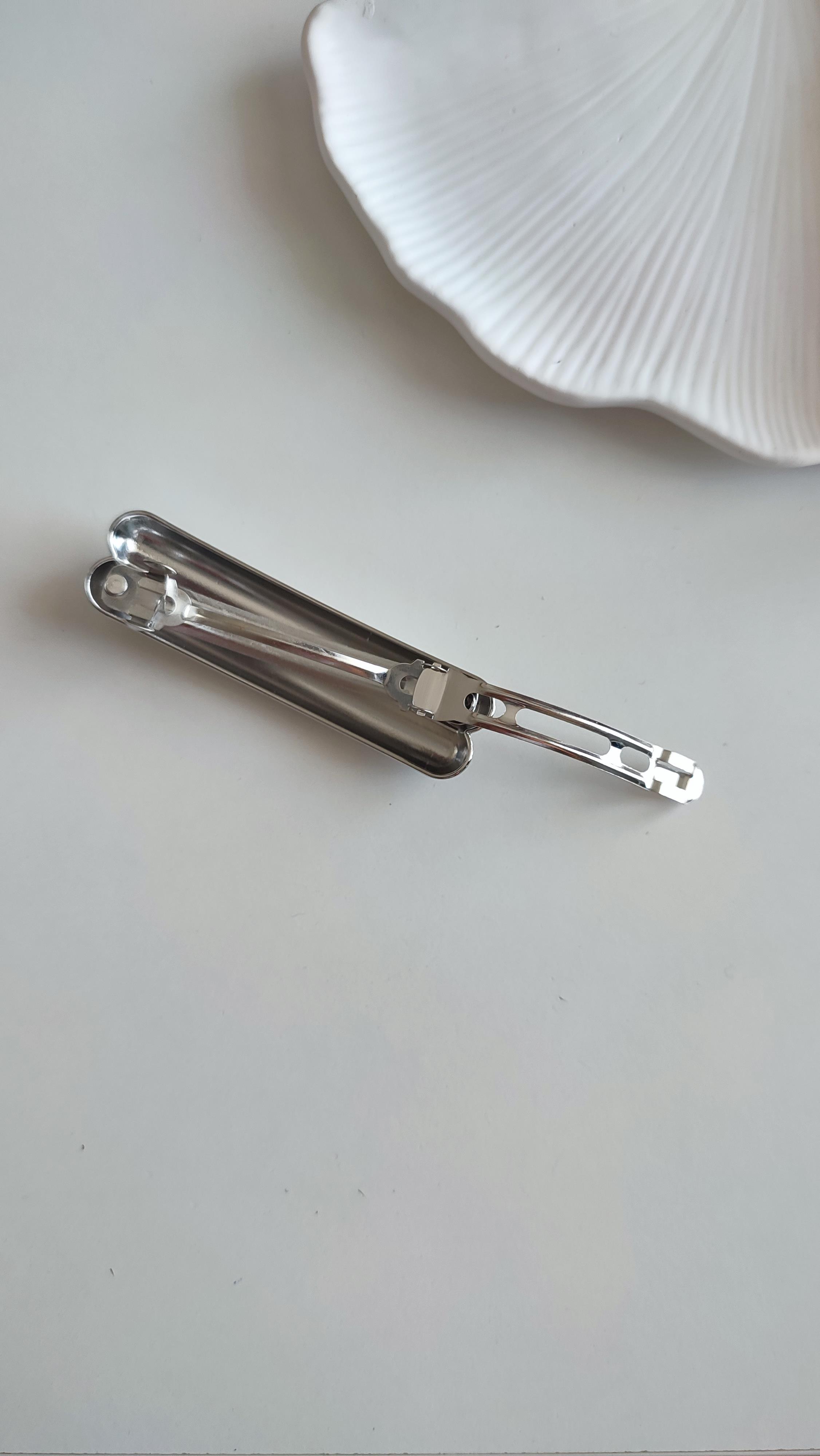 Silver Çift Bombe Metal Otomatik Toka 