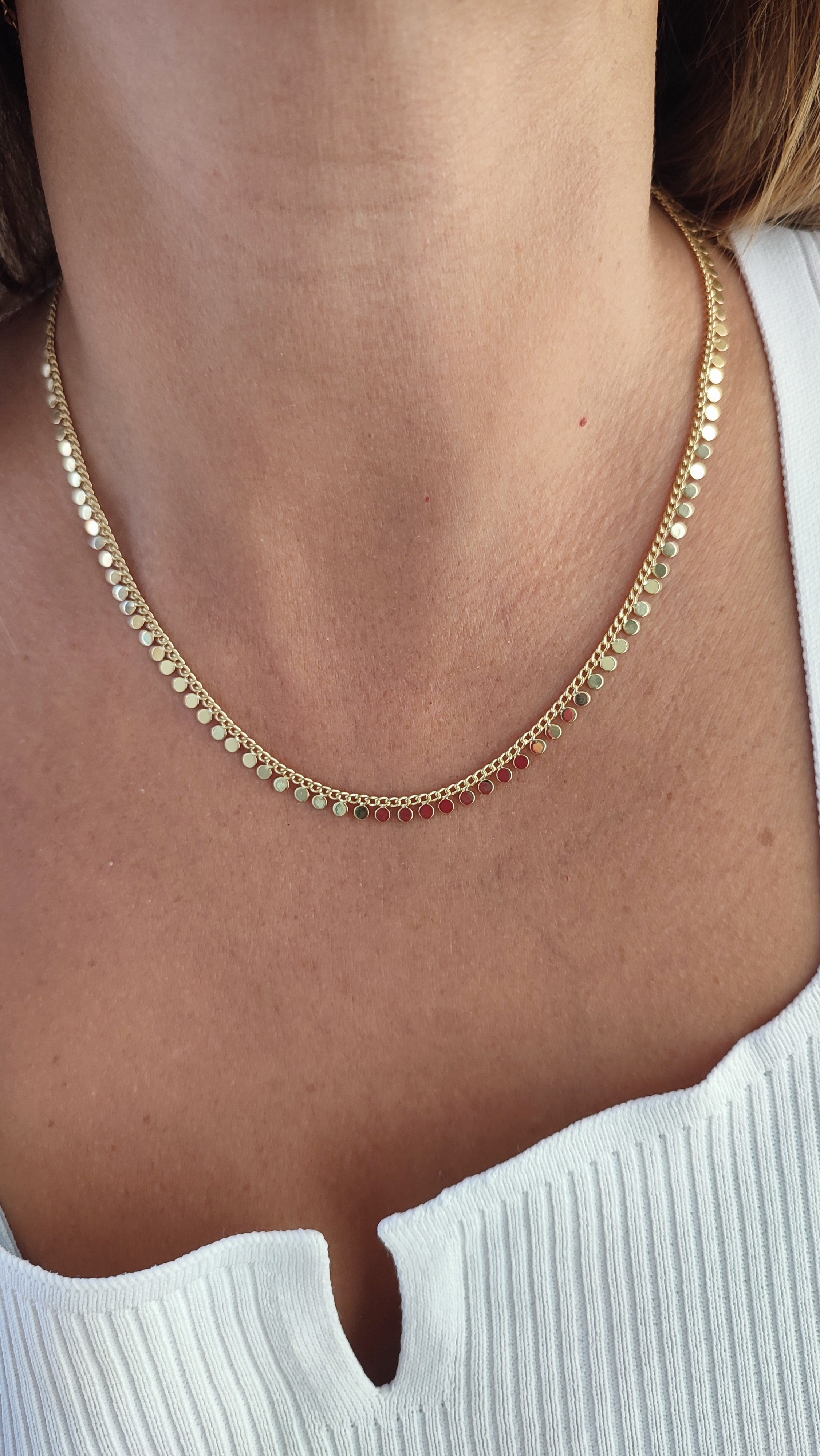 VİP 14K PULLU KOLYE (48 CM)