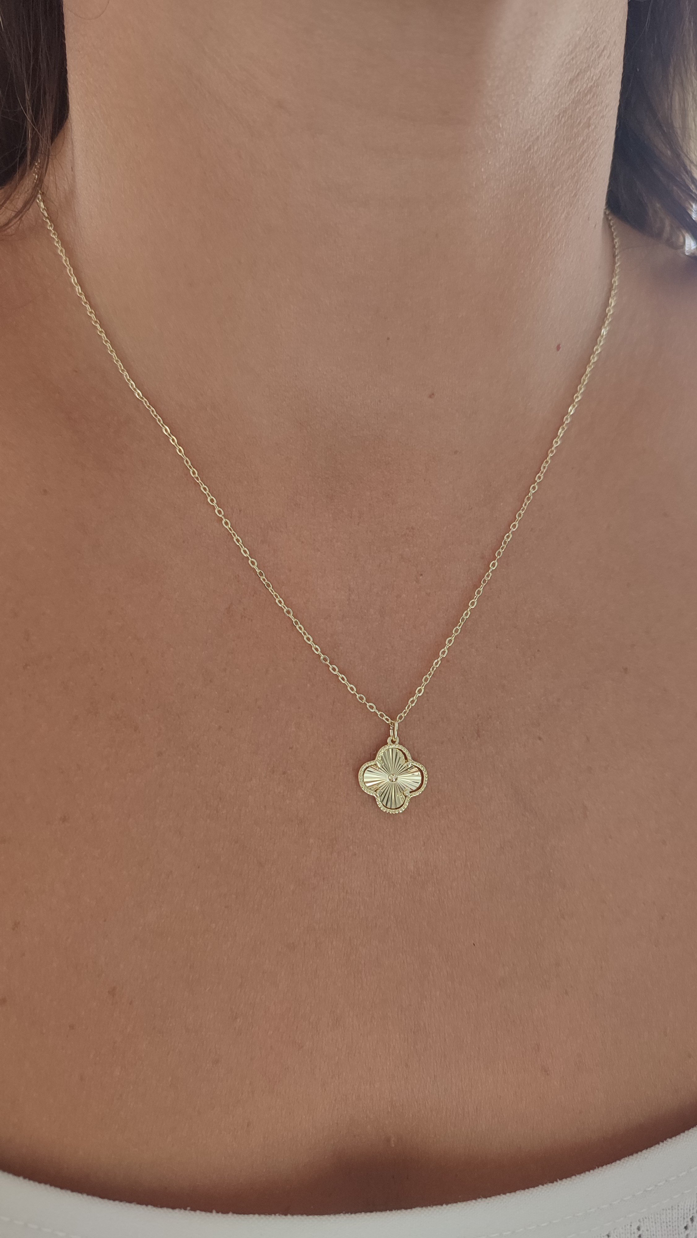 VİP GOLD YONCA KOLYE (48 CM)