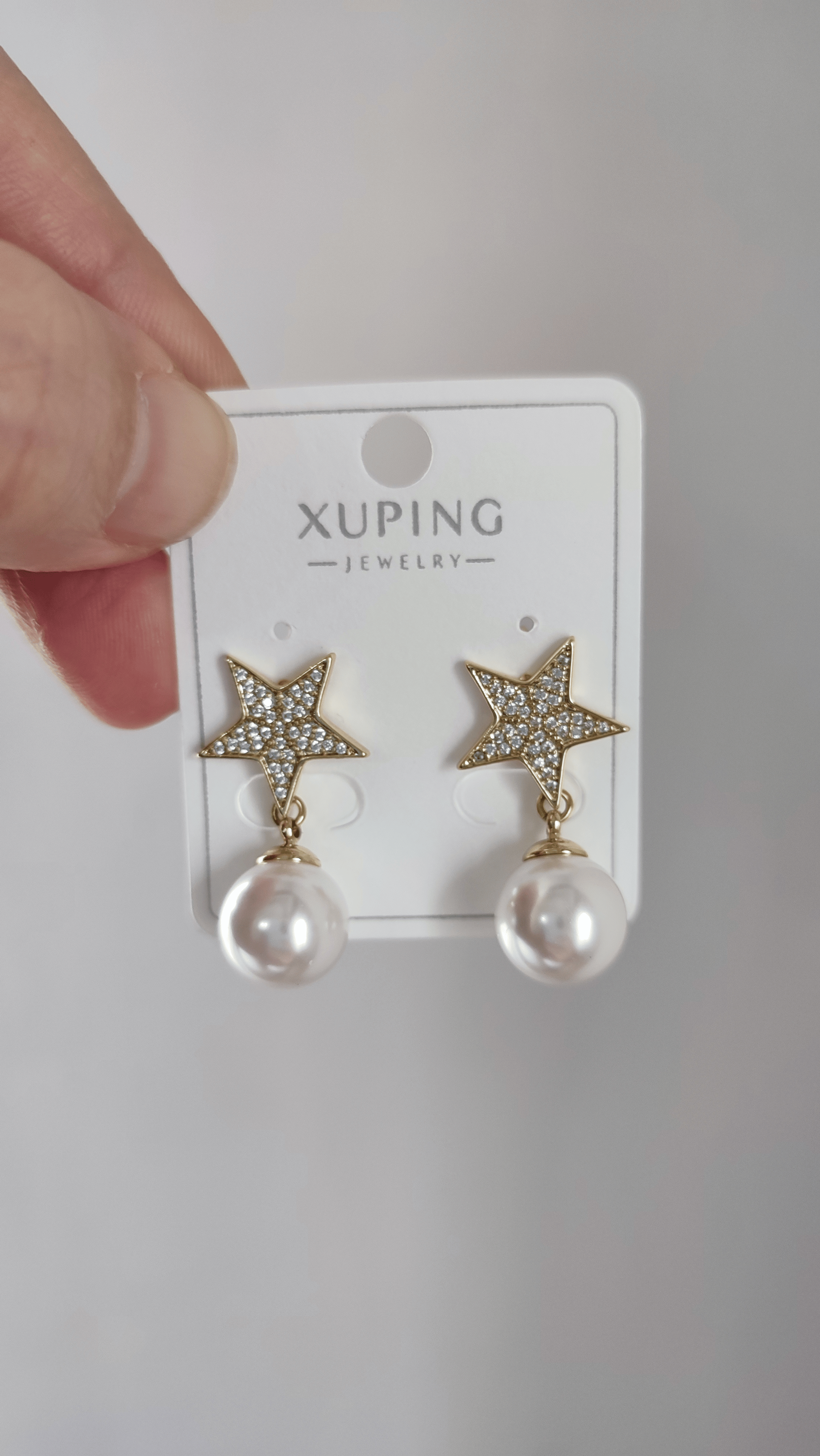 XP 14K YILDIZ VE İNCİLİ KÜPE 