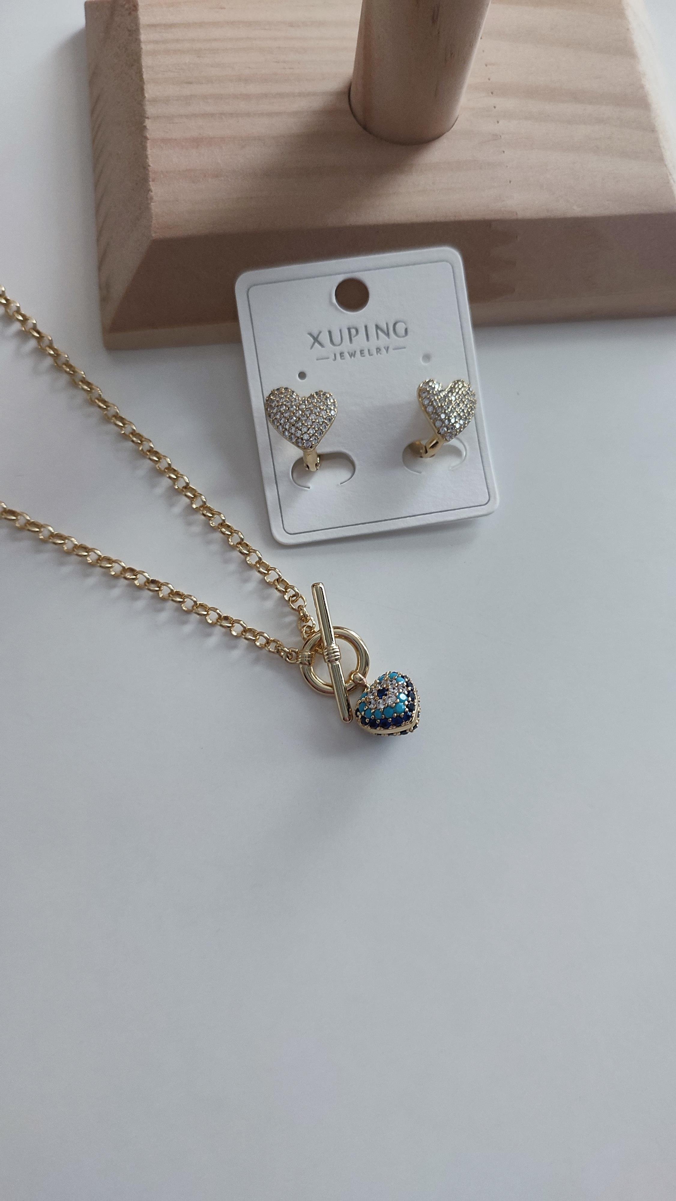 XP KALPLİ KOLYE & KÜPE KOMBİNİ 