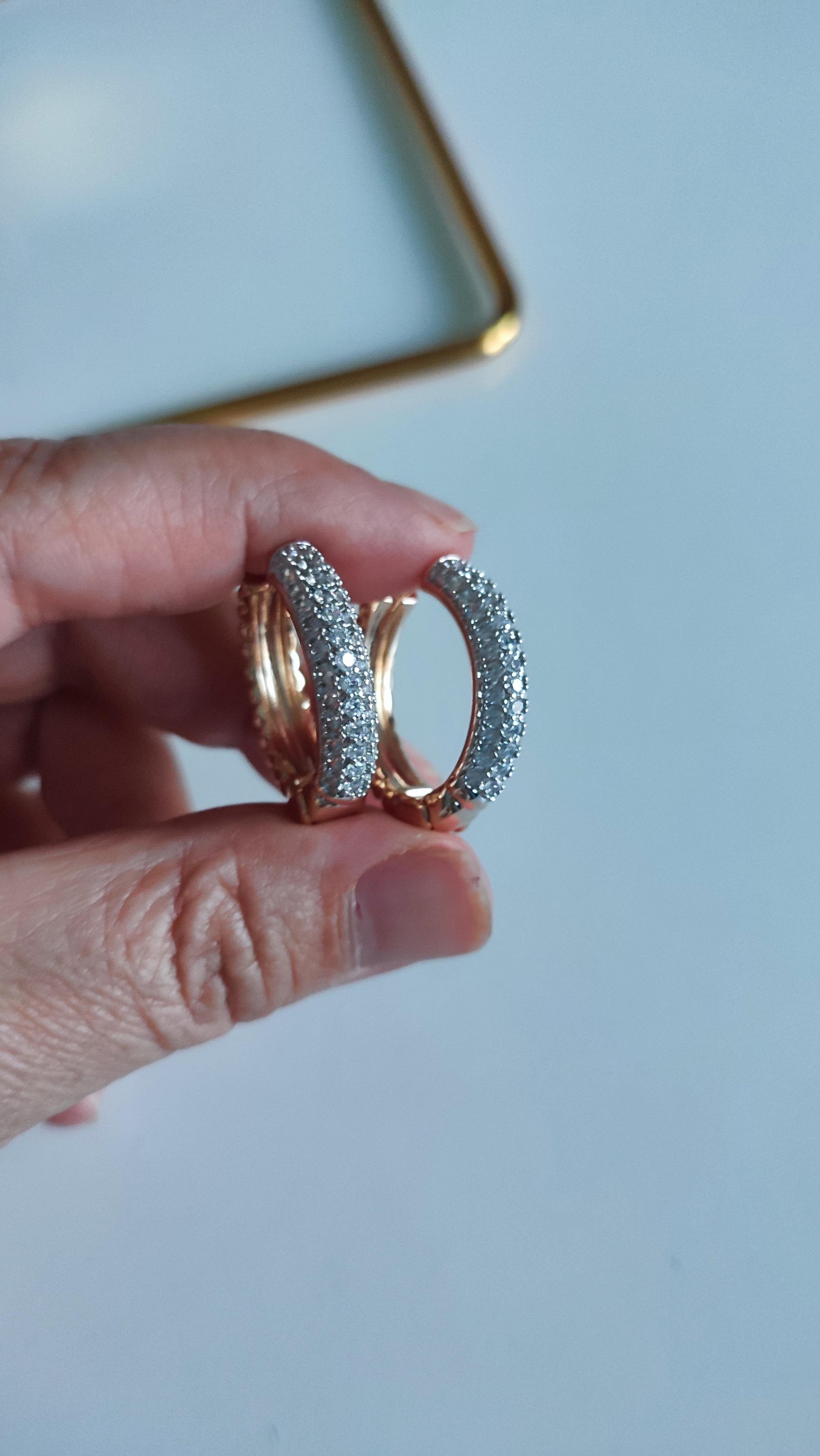 XP ROSE GOLD TAŞLI HALKA KÜPE 
