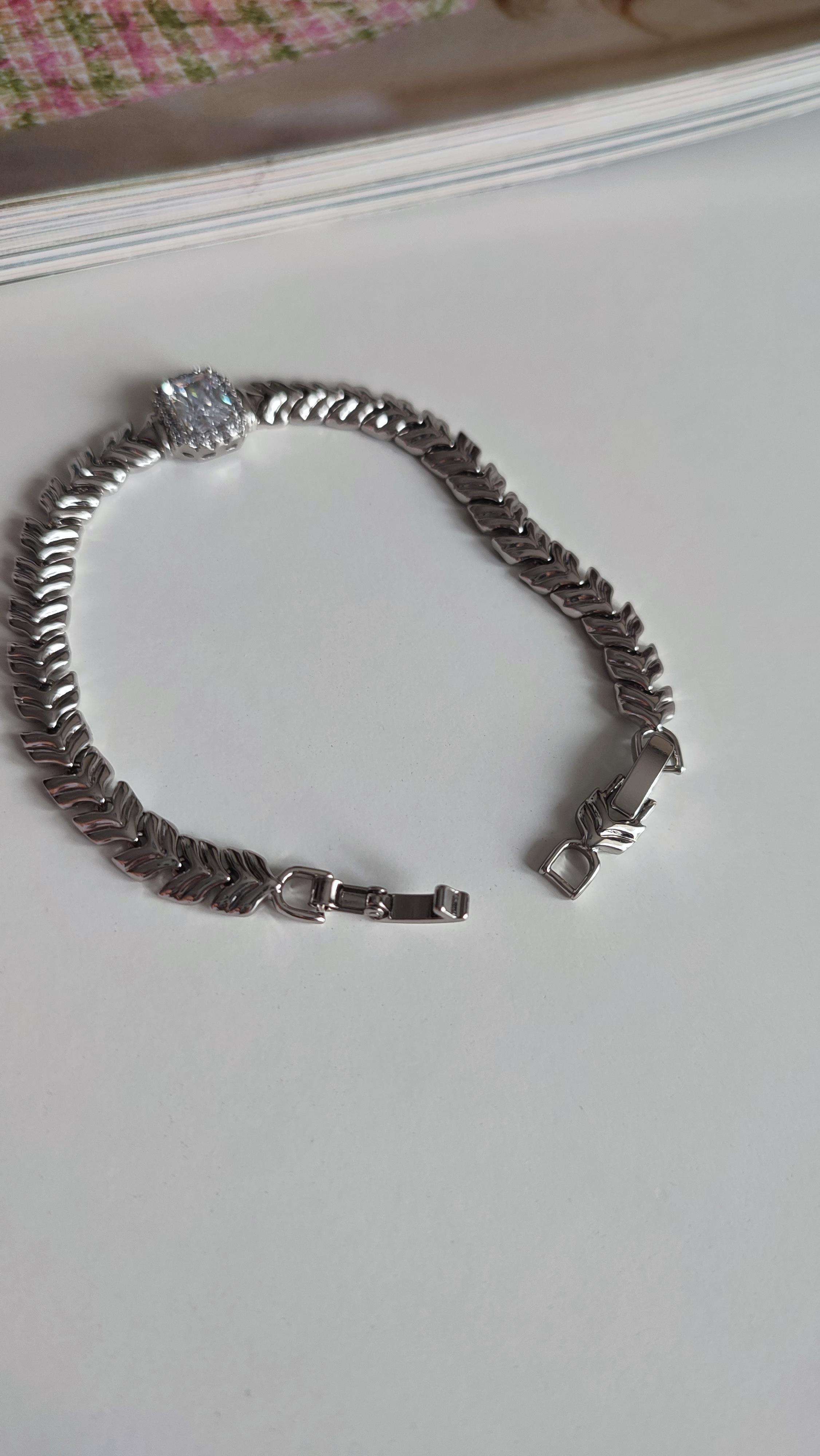 XP SİLVER TEK TAŞLI BİLEKLİK (19 cm)