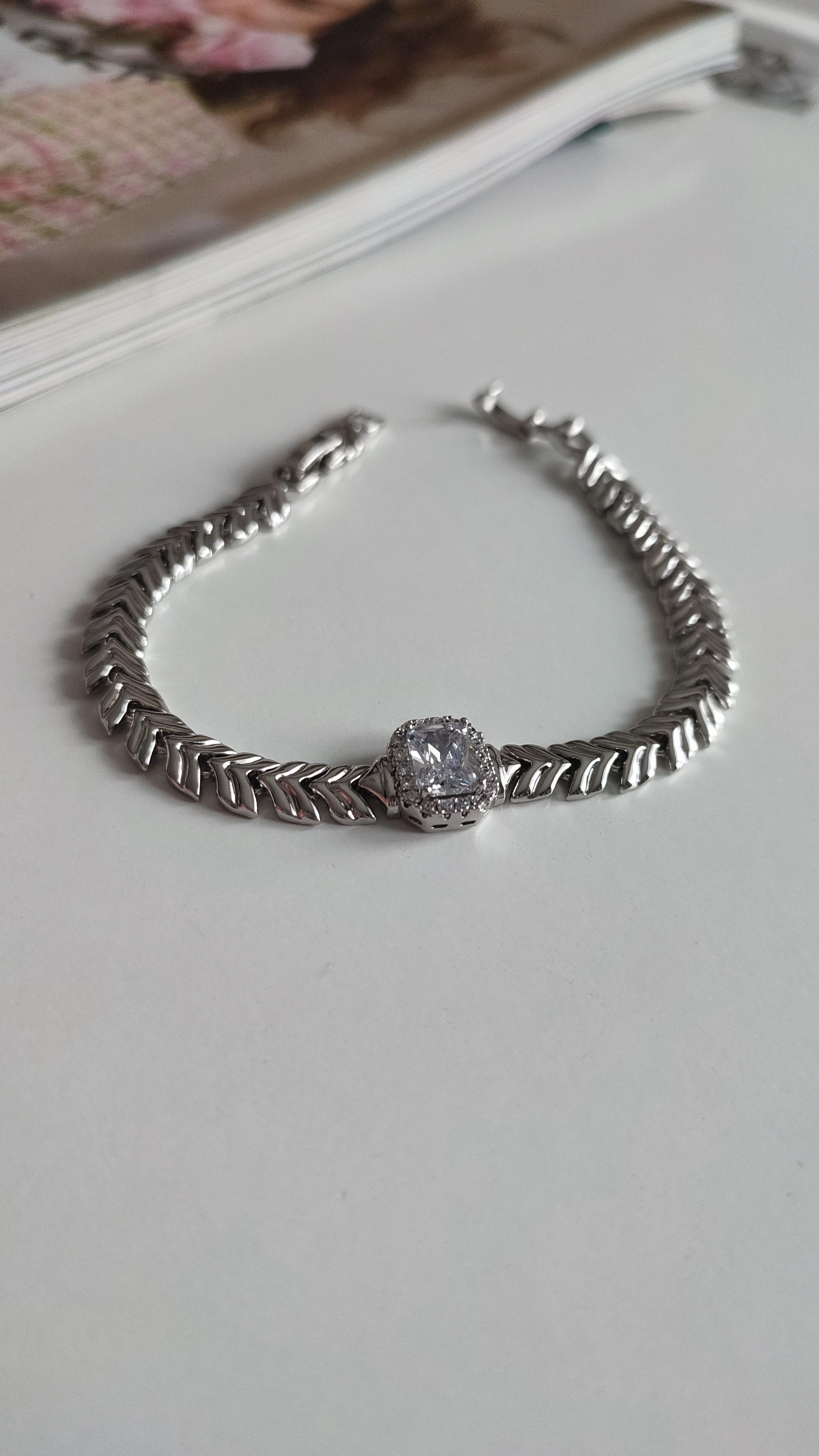 XP SİLVER TEK TAŞLI BİLEKLİK (19 cm)
