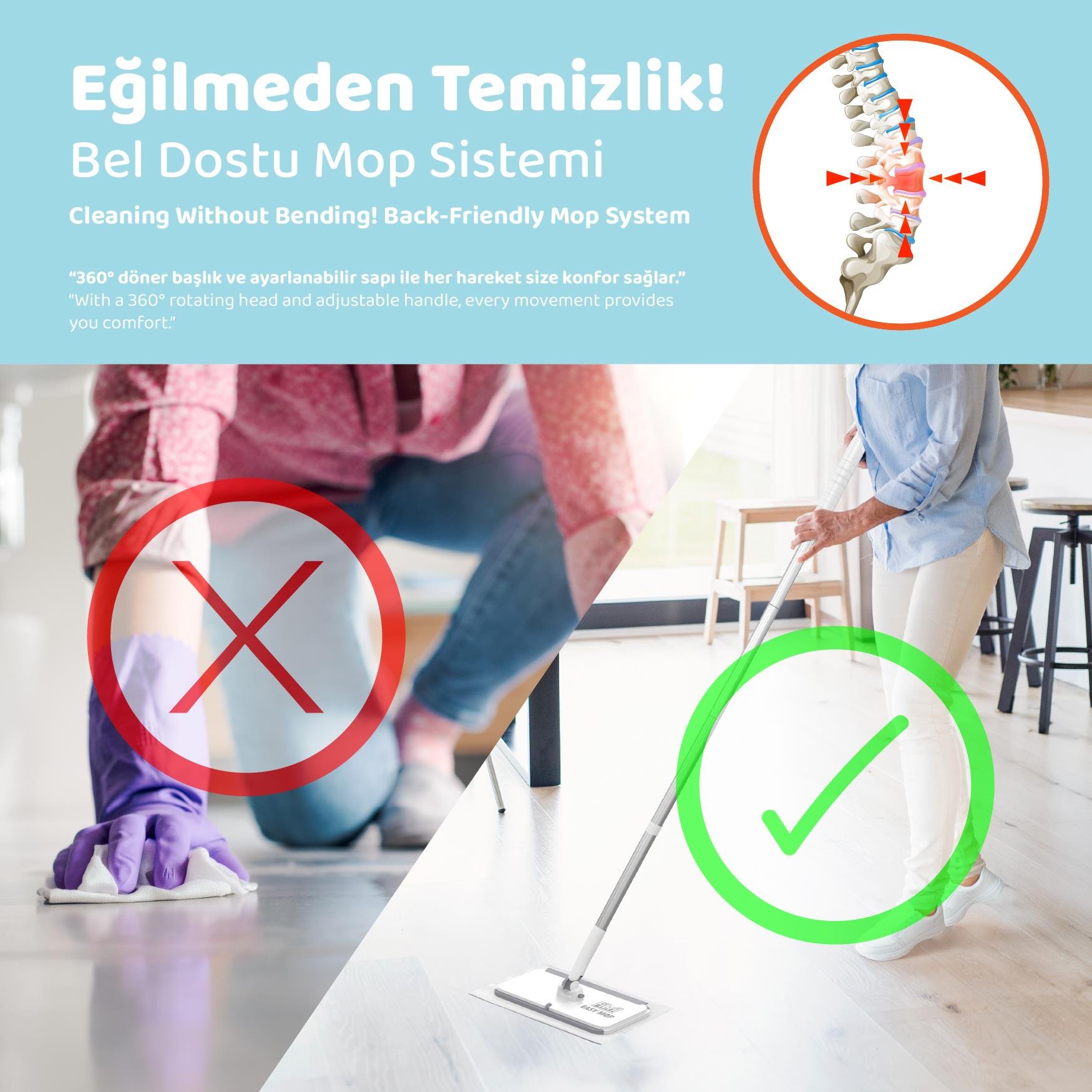 Fibril Easy Mop Pratik Temizlik Sistemi