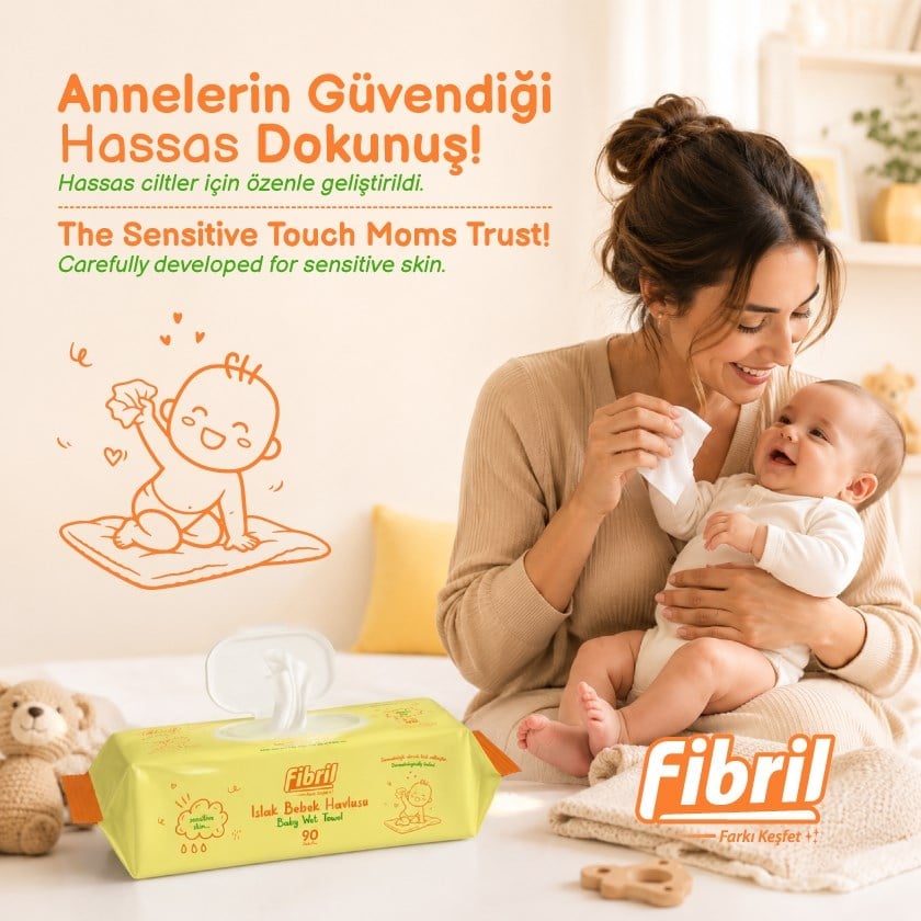 Fibril Tapşini Serisi Islak Bebek Havlusu 3 Paket 270 Yaprak