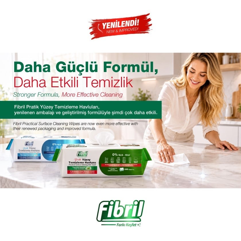 Premium Pratik Yüzey Temizleme Havlusu Temizlik Kokulu 15 X 100 (TOPLAM 1500 YAPRAK)