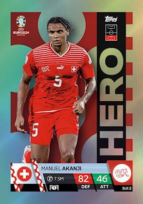 Match Attax Euro 2024 Futbol Kartları İsviçre Manuel Akanji SUI02