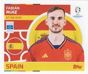 Topps Euro 2024 Futbol Çıkartmaları Fabián Ruiz (Spain) - ESP 14