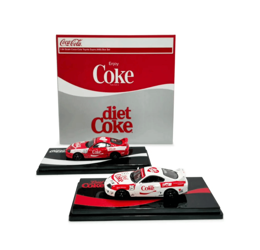 Inno64 Toyota Supra A80 Coca-Cola Edition Box Set - 1/64 Ölçek