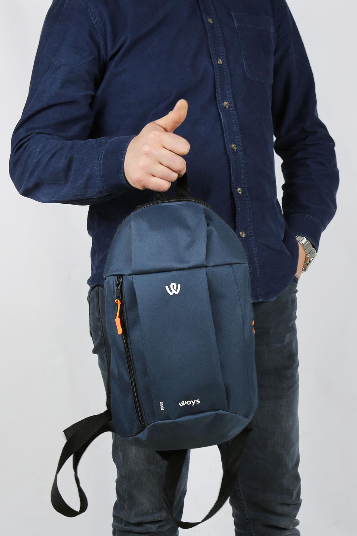 Unisex Mini Lacivert Kamp Bisiklet Yürüyüş Mini Sırt Çantası