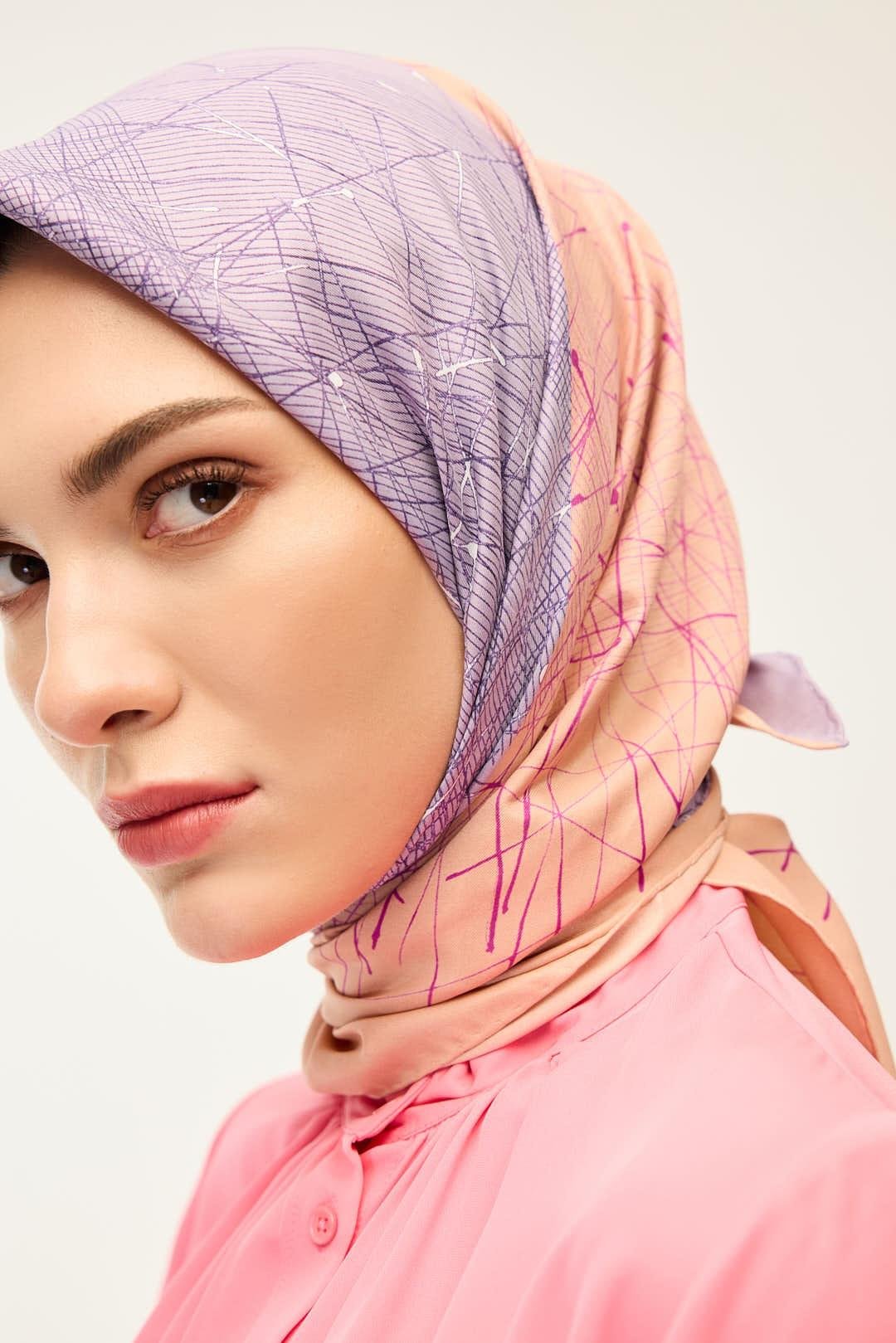 VEGA TİVİL İPEK EŞARP PEMBE