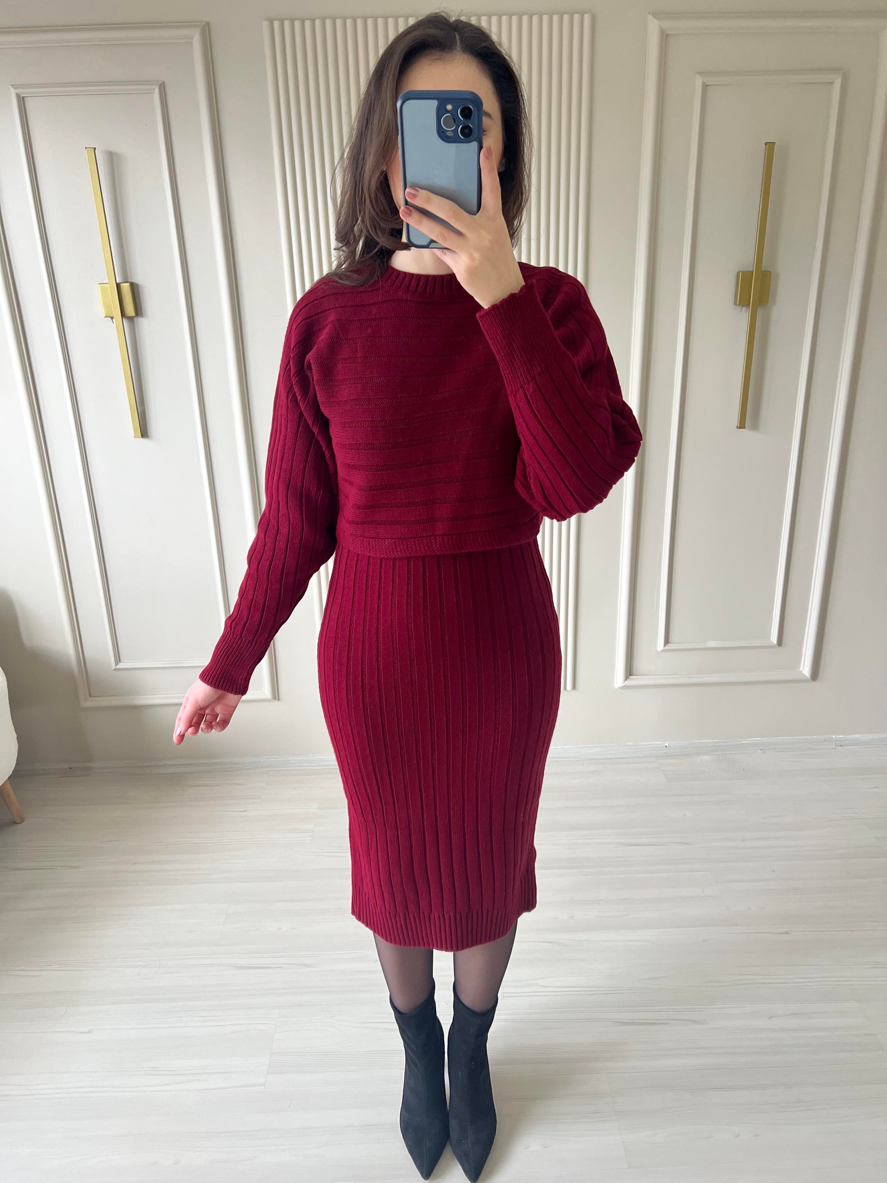 Triko Bordo Takım - 1003