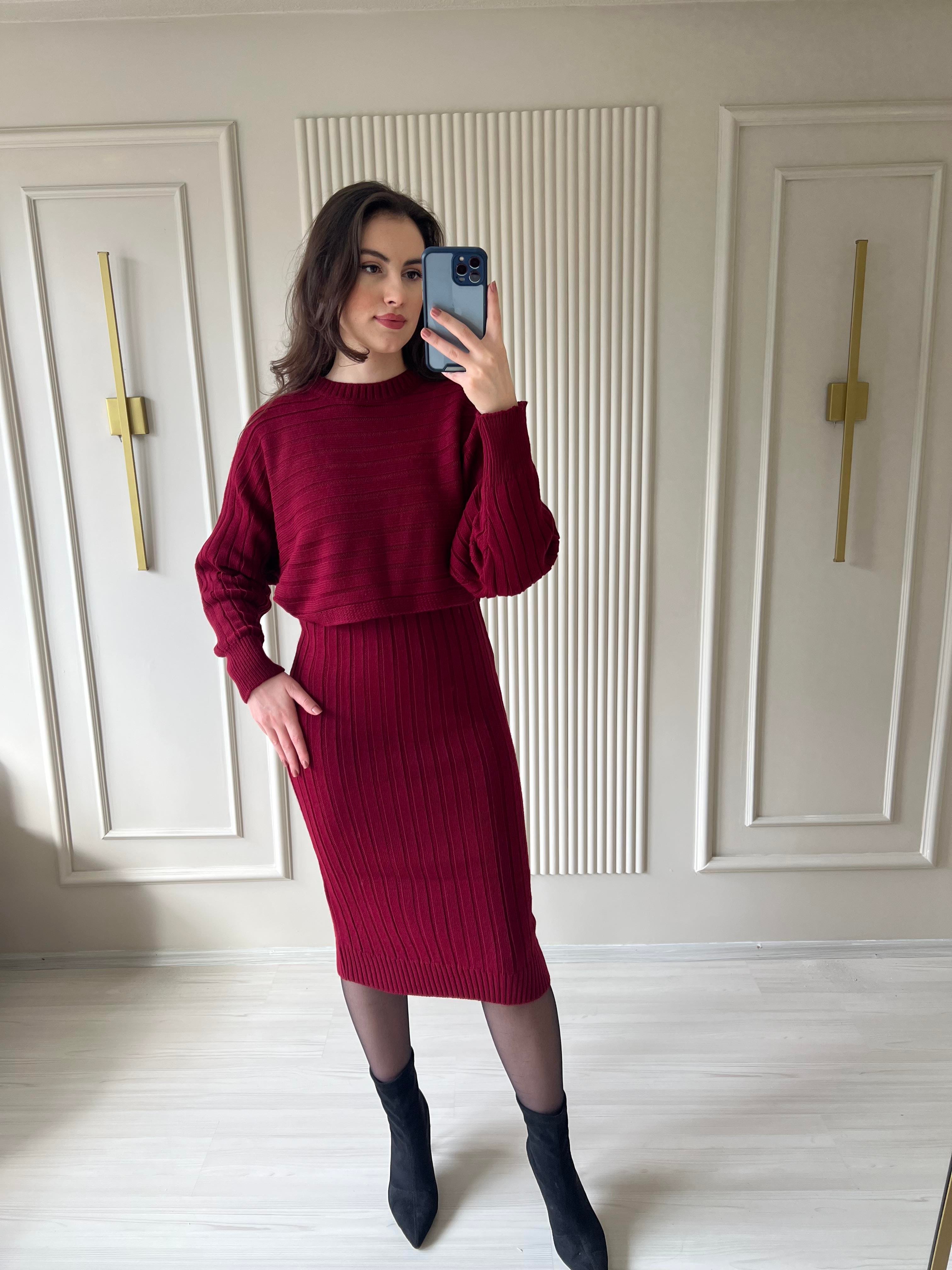 Triko Bordo Takım - 1003