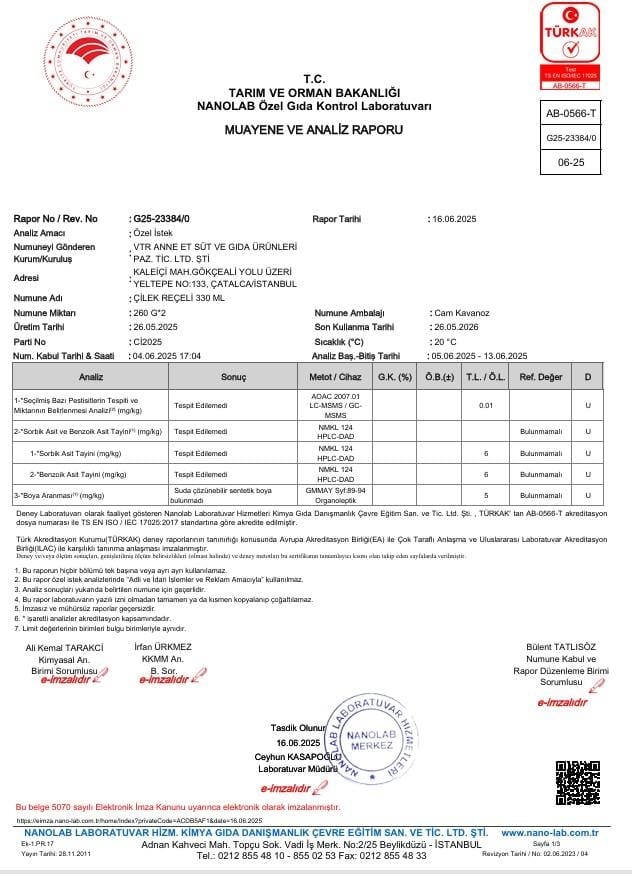 Çilek Reçeli 330 ml