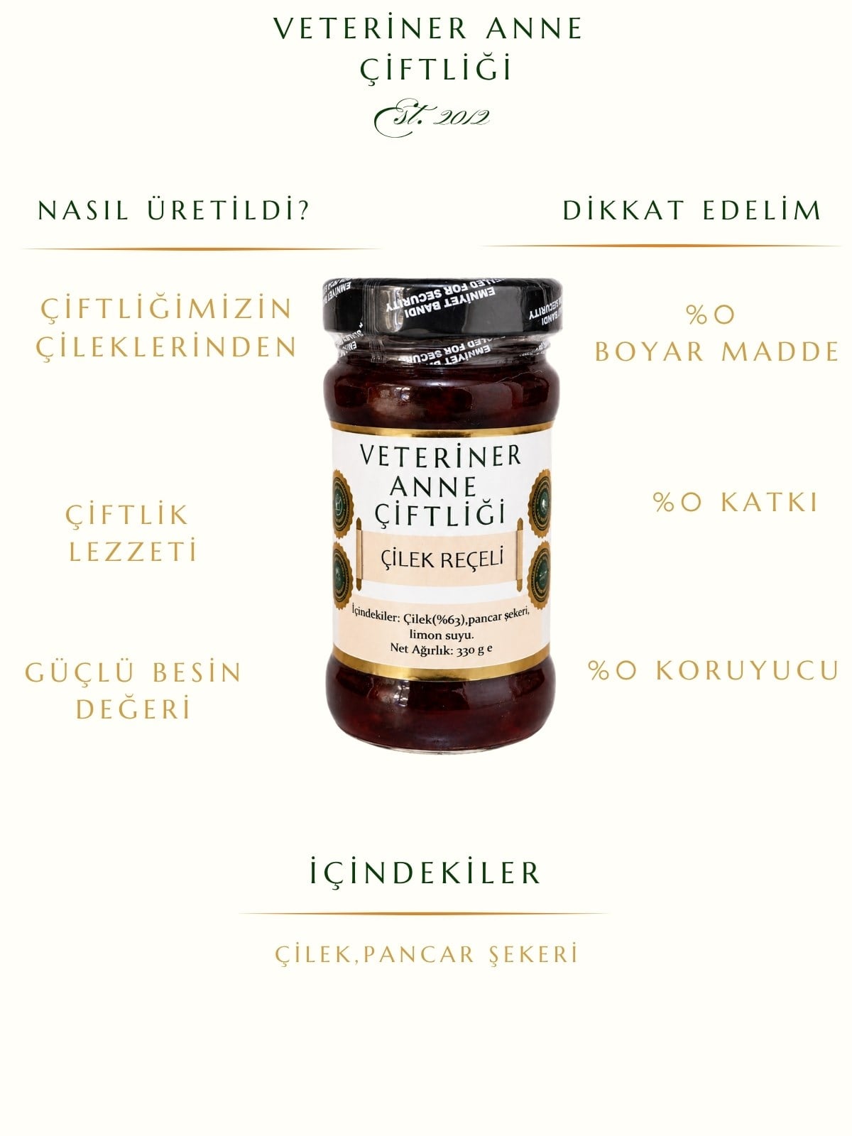 Çilek Reçeli 380 ml