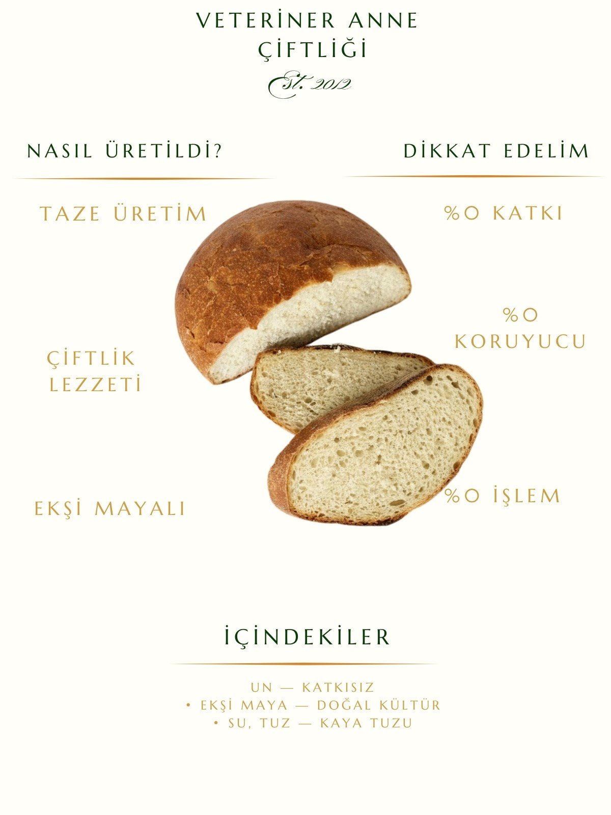 Ekşi Mayalı Köy Ekmeği 1kg