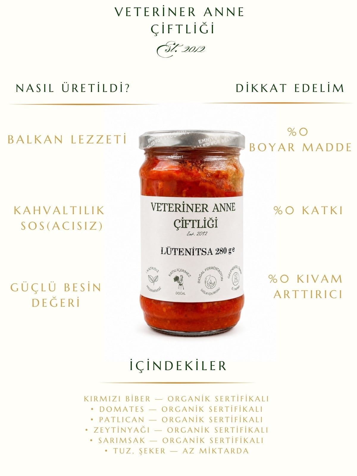 Kahvaltılık Sos (Lütenitsa) 280 Gr 