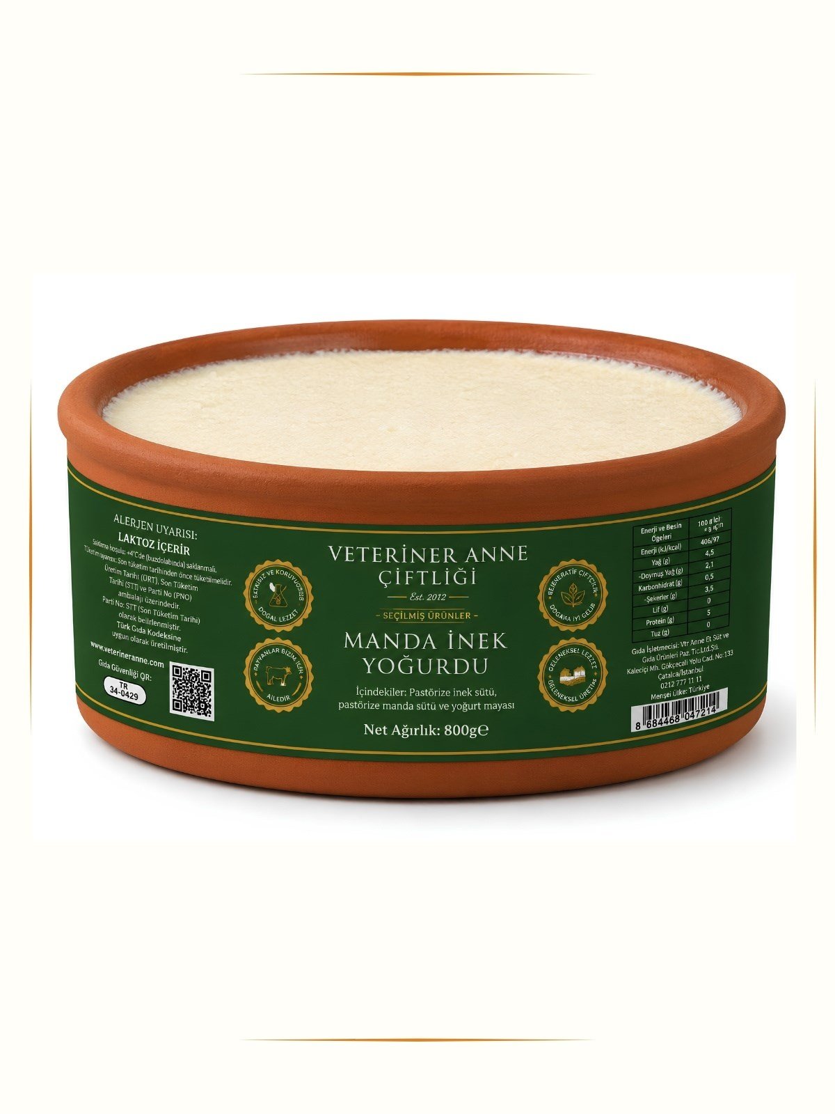 Manda-İnek Yoğurdu 800gr