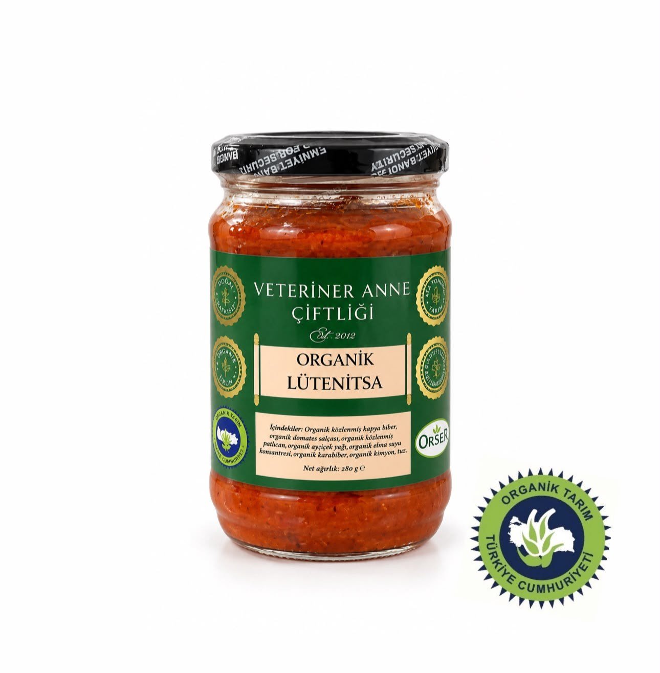 Organik Lütenitsa (Kahvaltılık Sos) 280 Gr 
