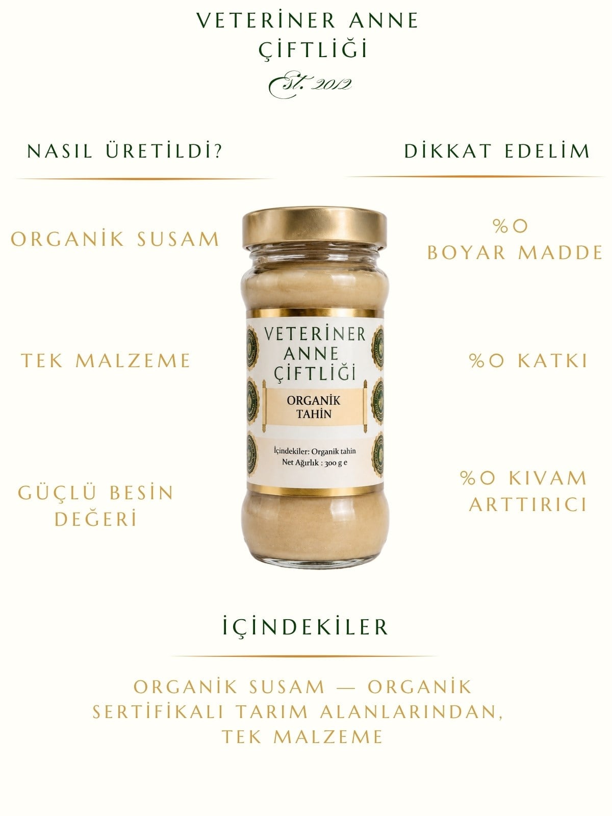 Organik Tahin 300 g