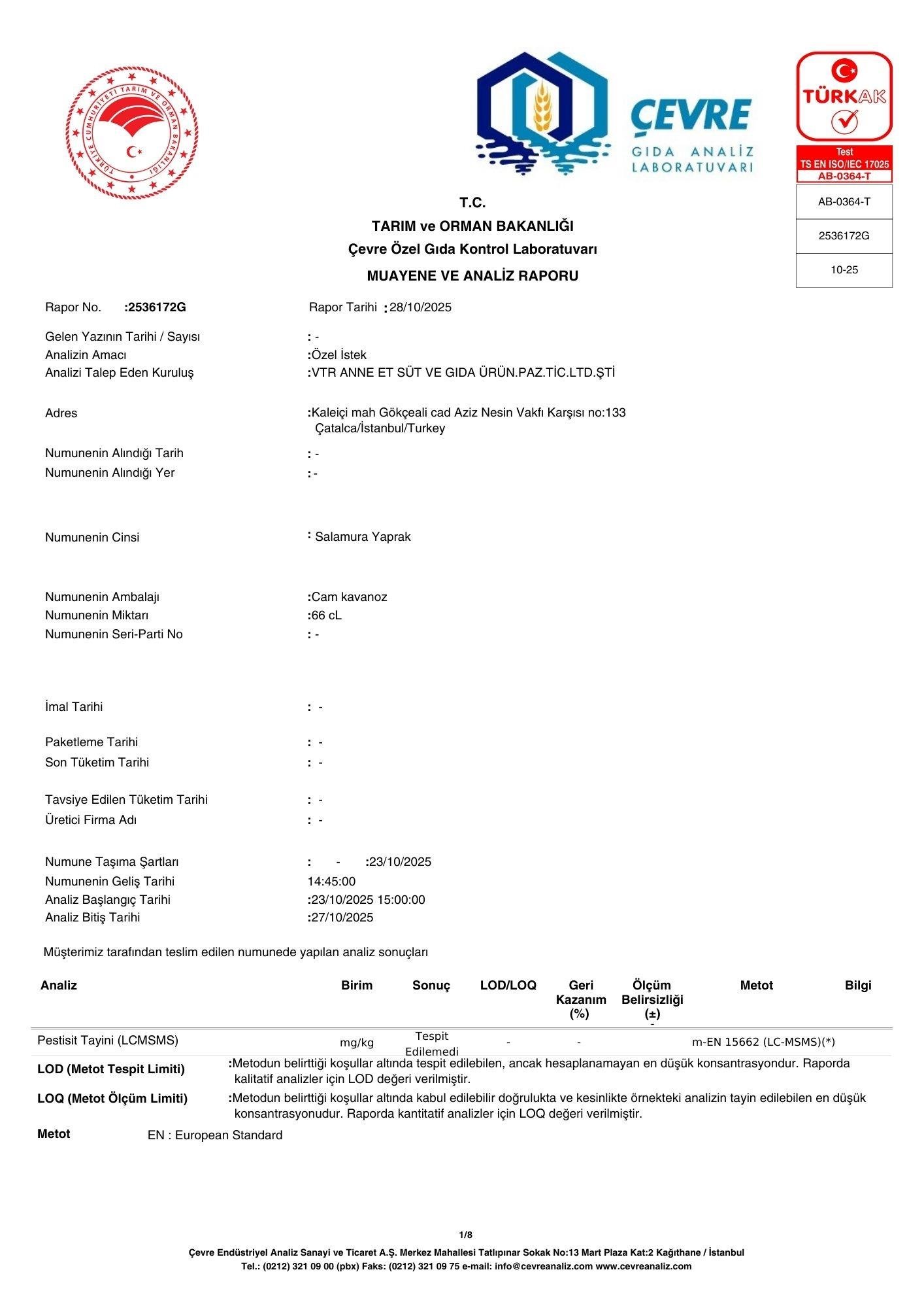 Salamura Yaprak 1 kg