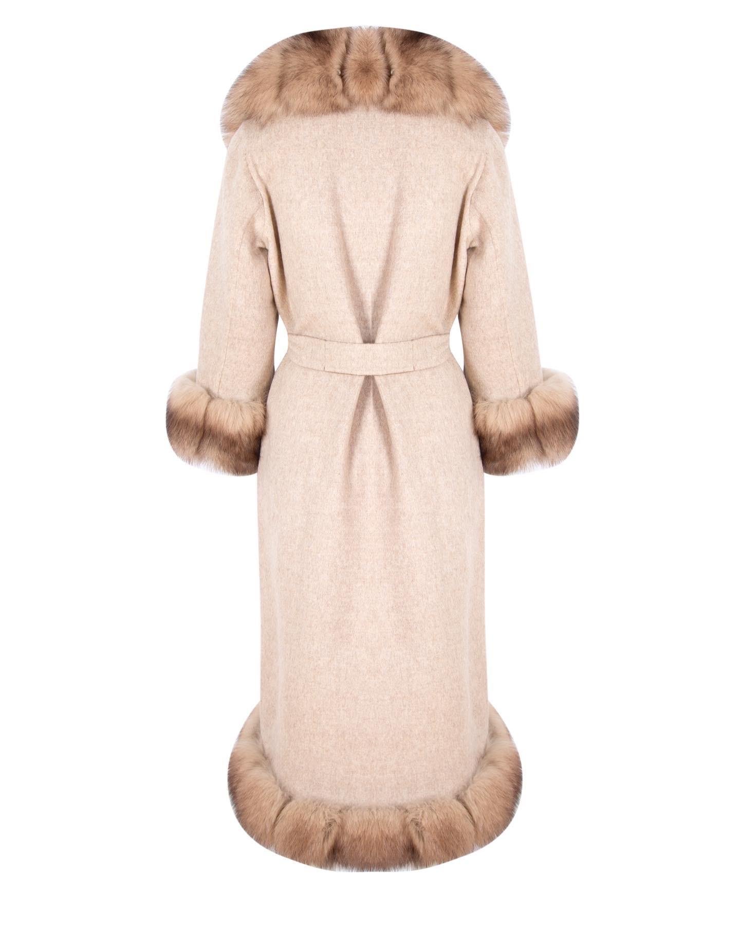 ALPACA SUPERFINE MANTO TİLKİ YAKALI