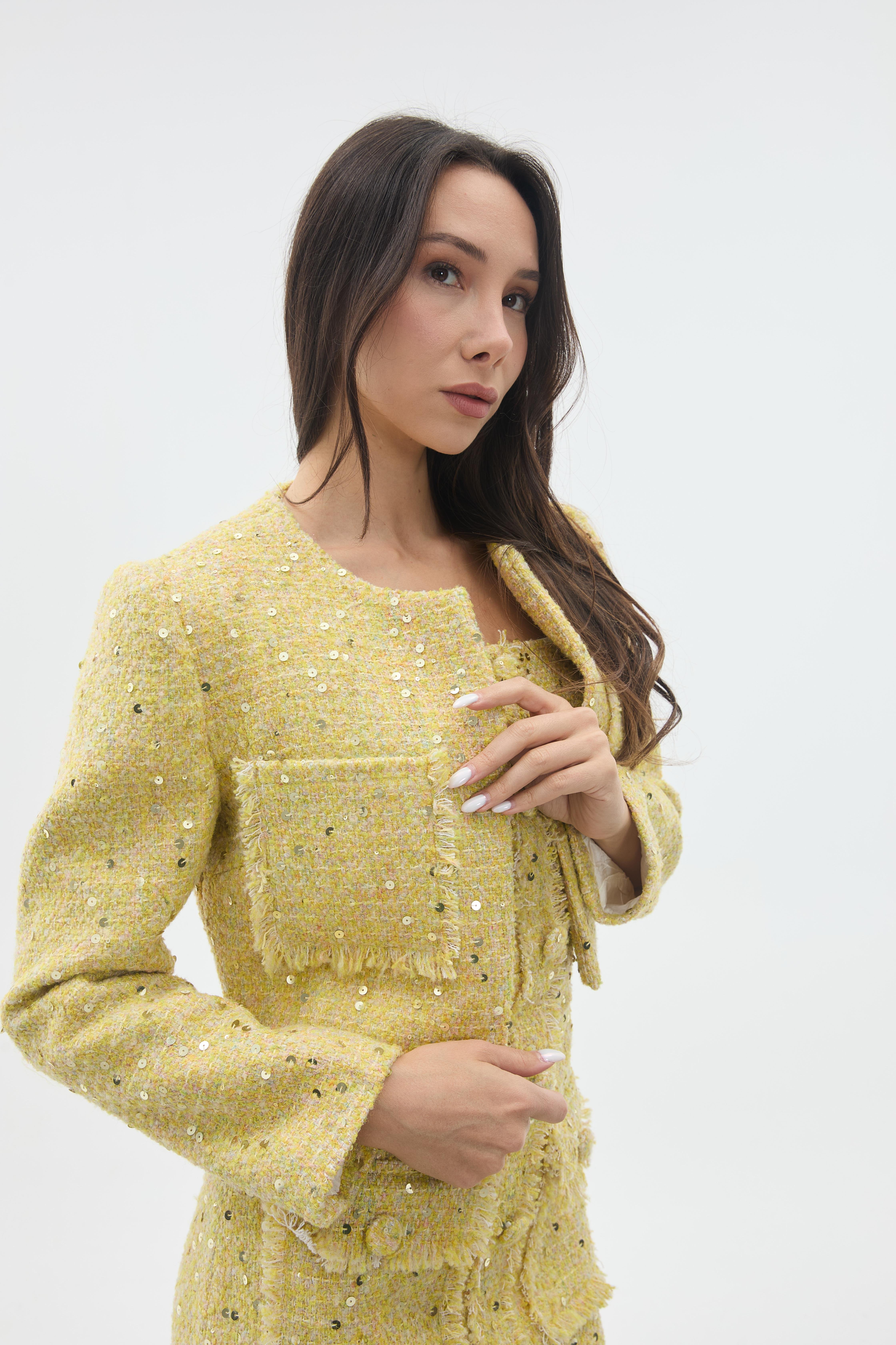 PAYETLİ UZUN KOL CEKET