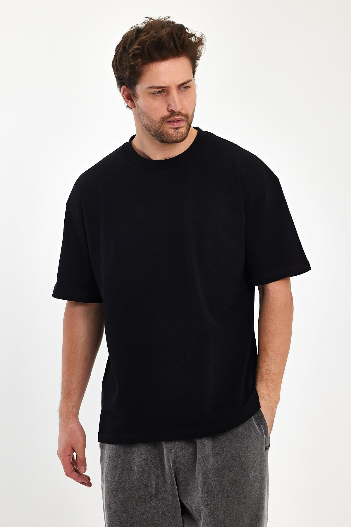 Black Basic Oversize TEE 